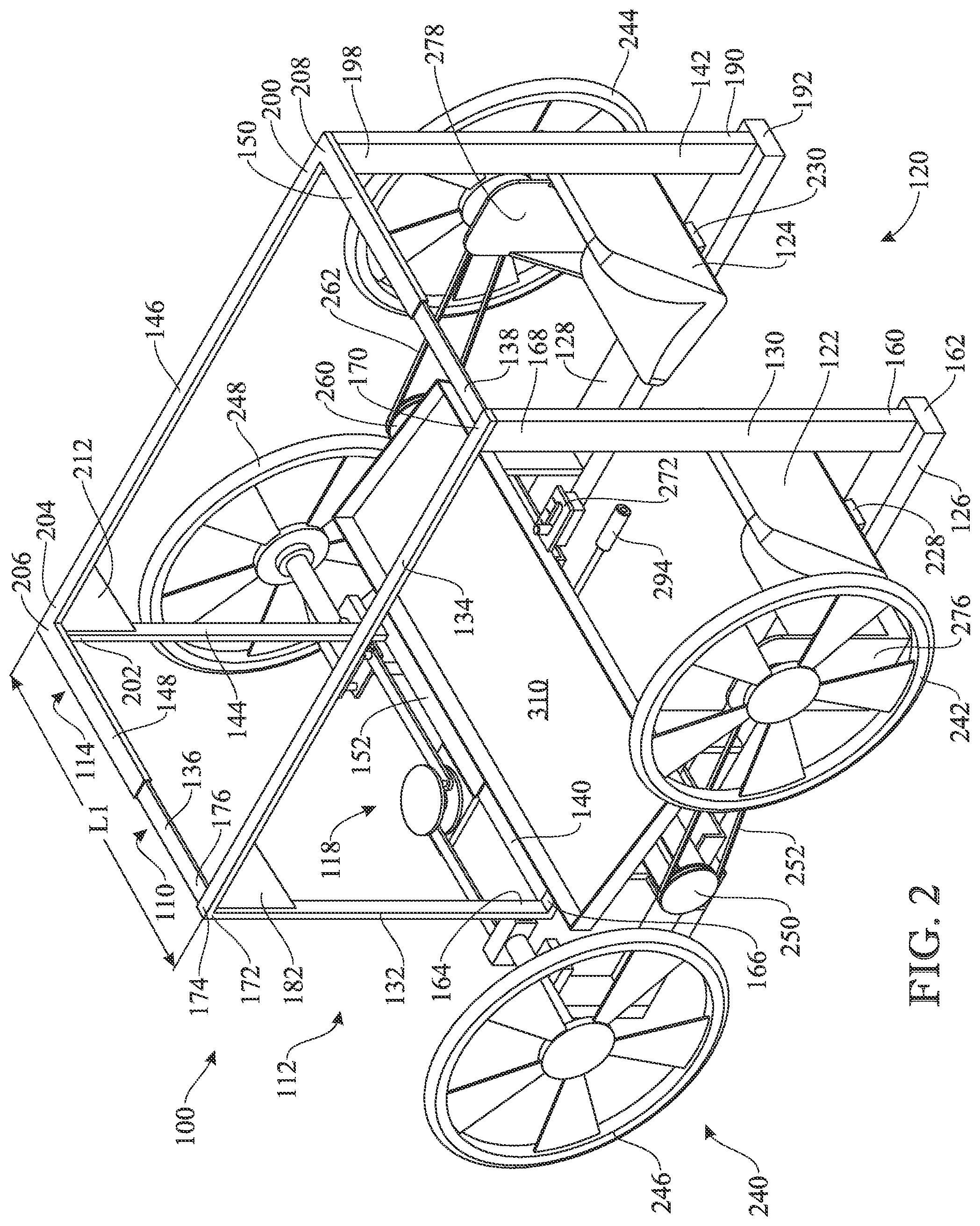 Patent US12324375 Figure 2 – Width adjustable harvesting apparatus and machine
