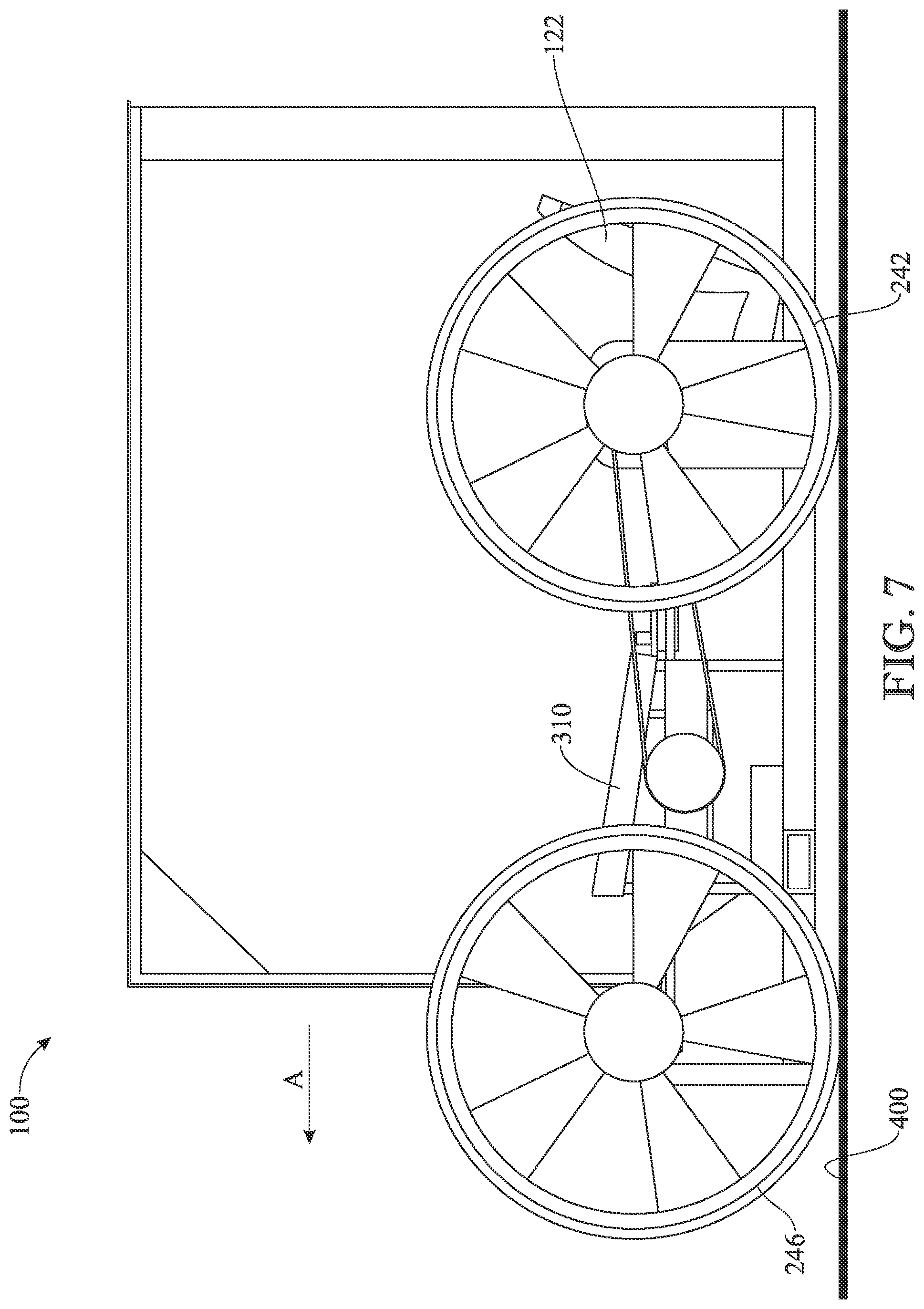 Patent US12324375 Figure 7 – Width adjustable harvesting apparatus and machine