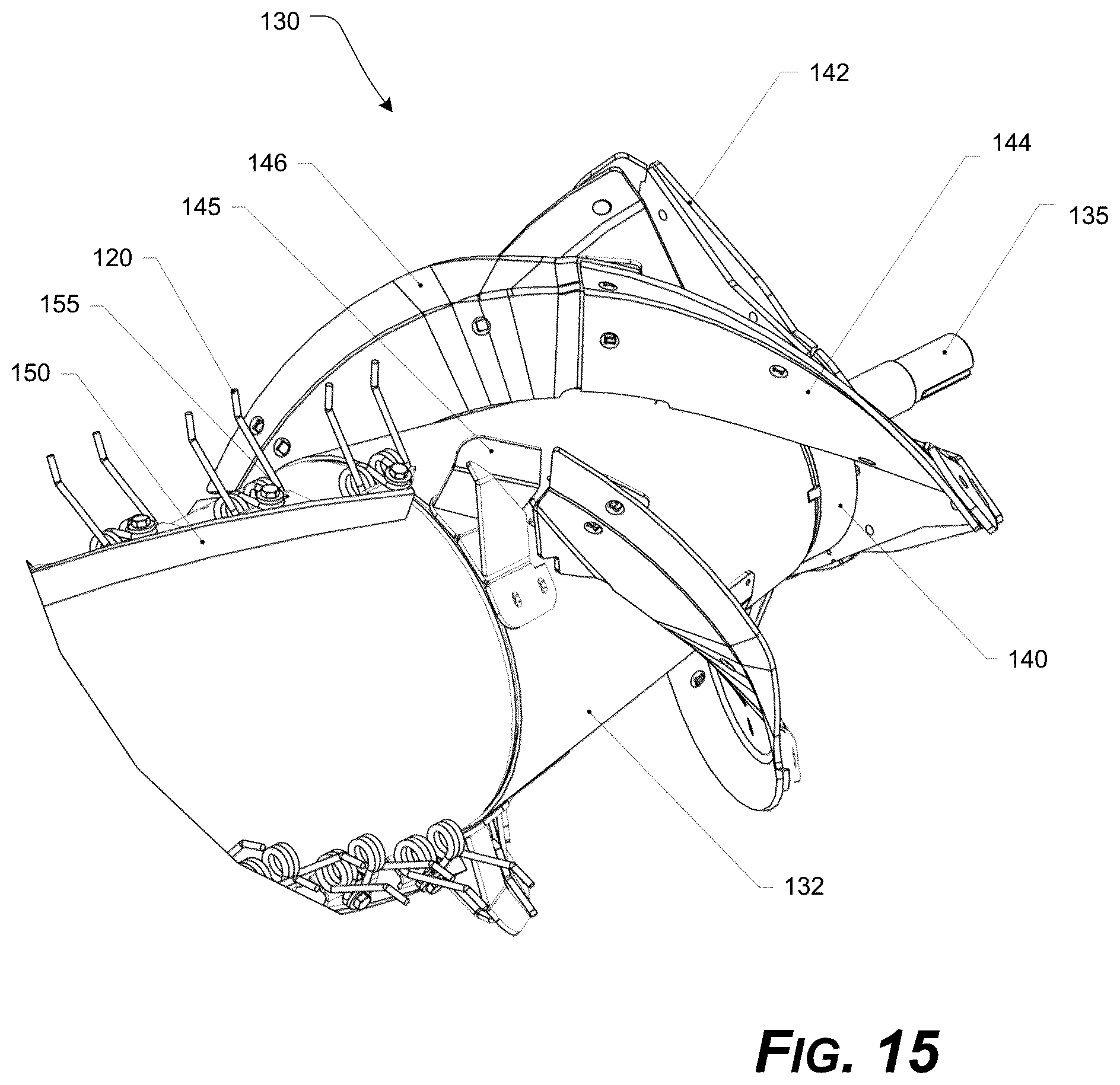 Patent US12324376 Figure 9 – Threshing/separating device having tined accelerator and/or axial rotor system
