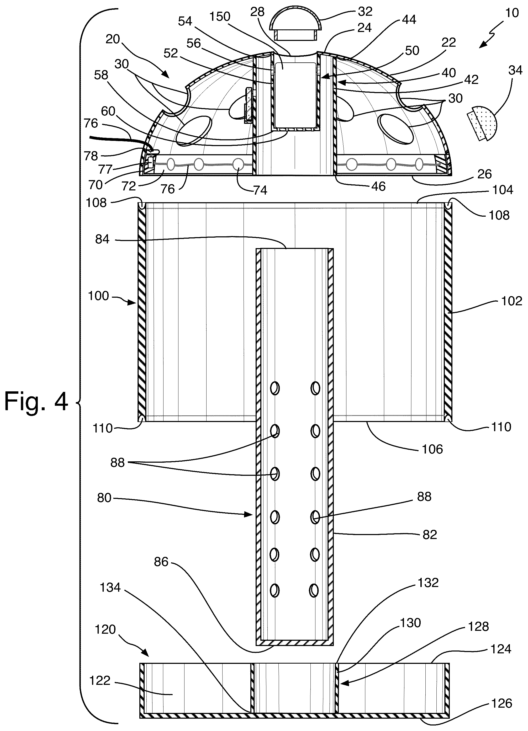 Patent US12324377 Figure 4 – Mushroom grow assembly