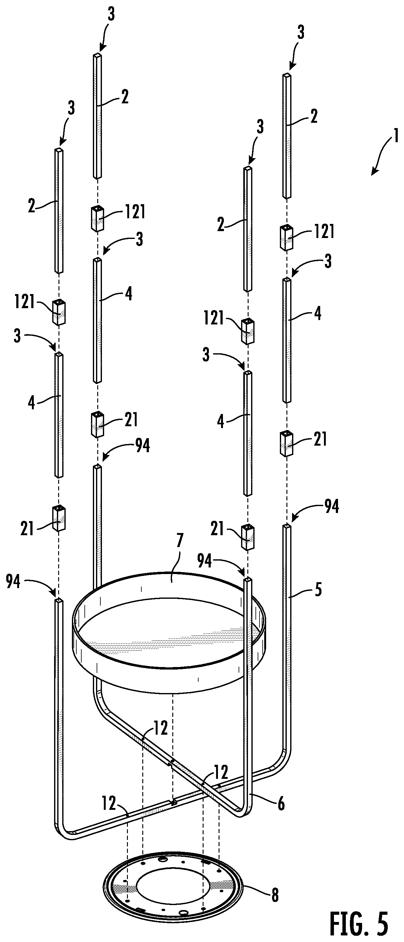 Patent US12324382 Figure 5 – Scalable integral turntable and trellis
