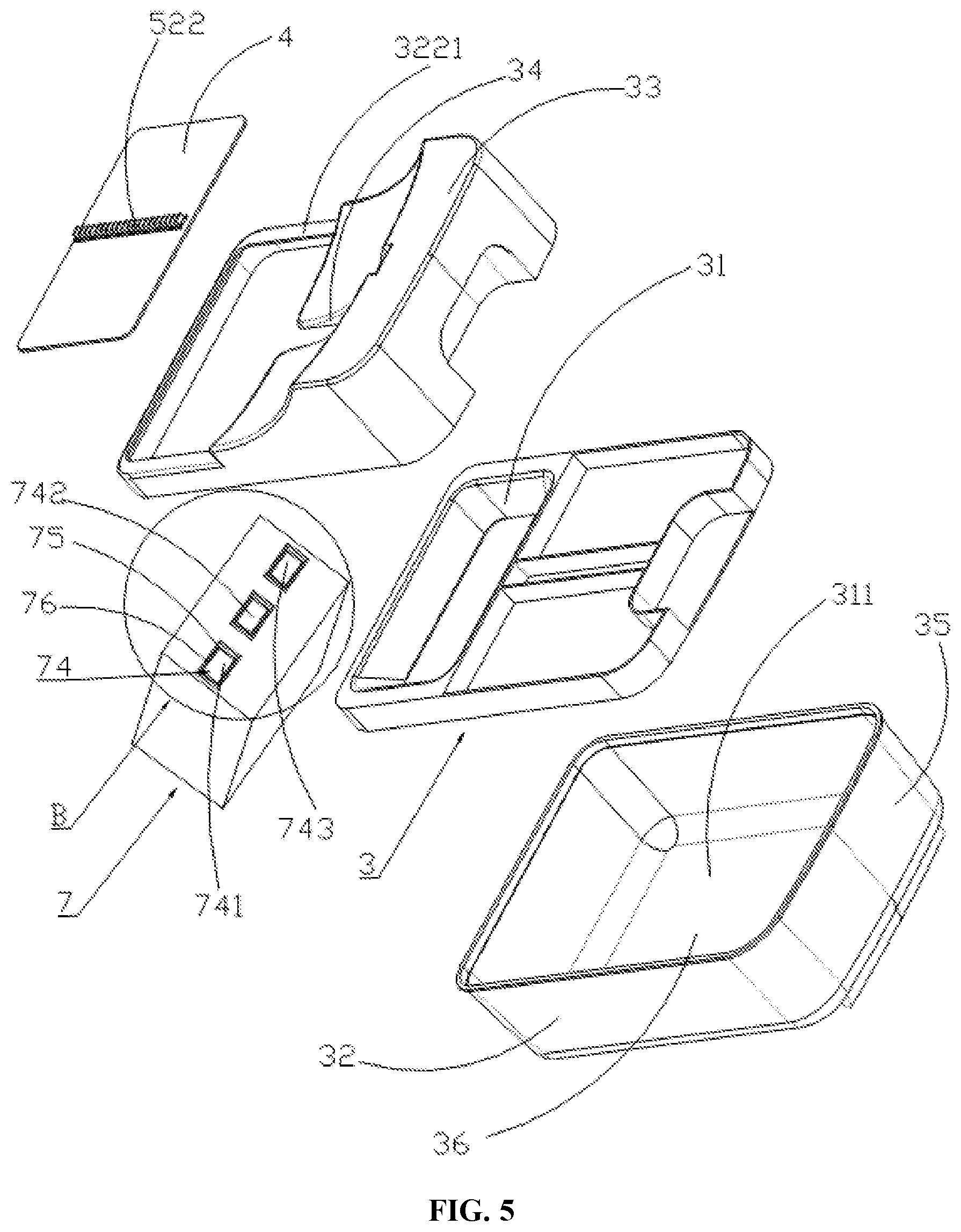 Patent US12324407 Figure 5 – Pet toilet