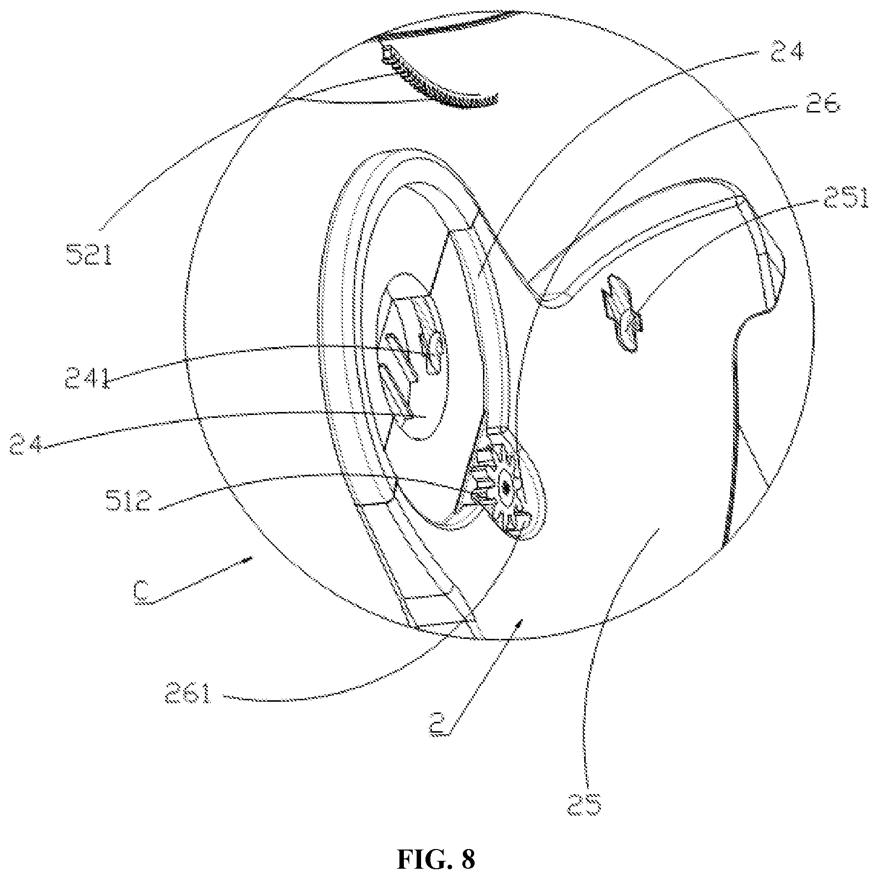 Patent US12324407 Figure 8 – Pet toilet