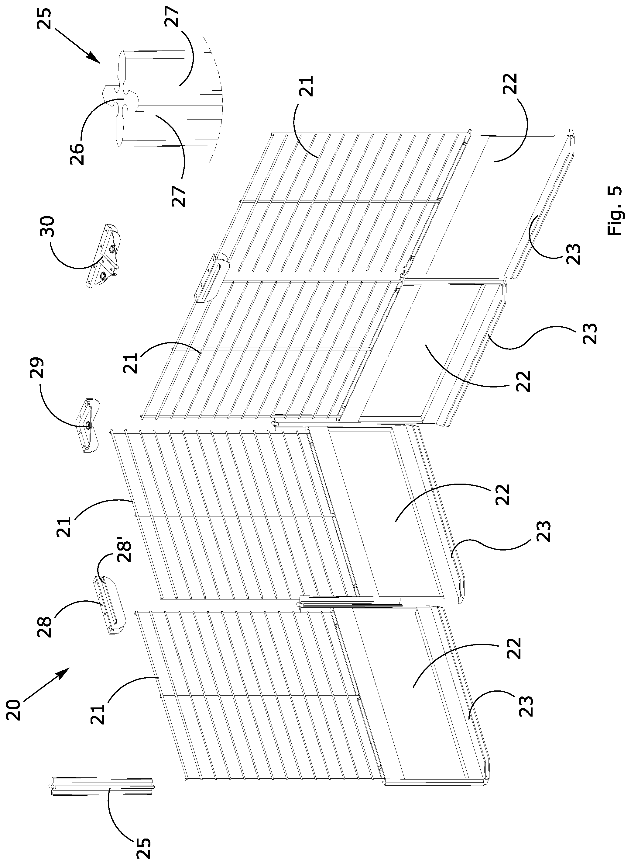 Patent US12324411 Figure 2 – Modular frame expandable to form a pet's cage