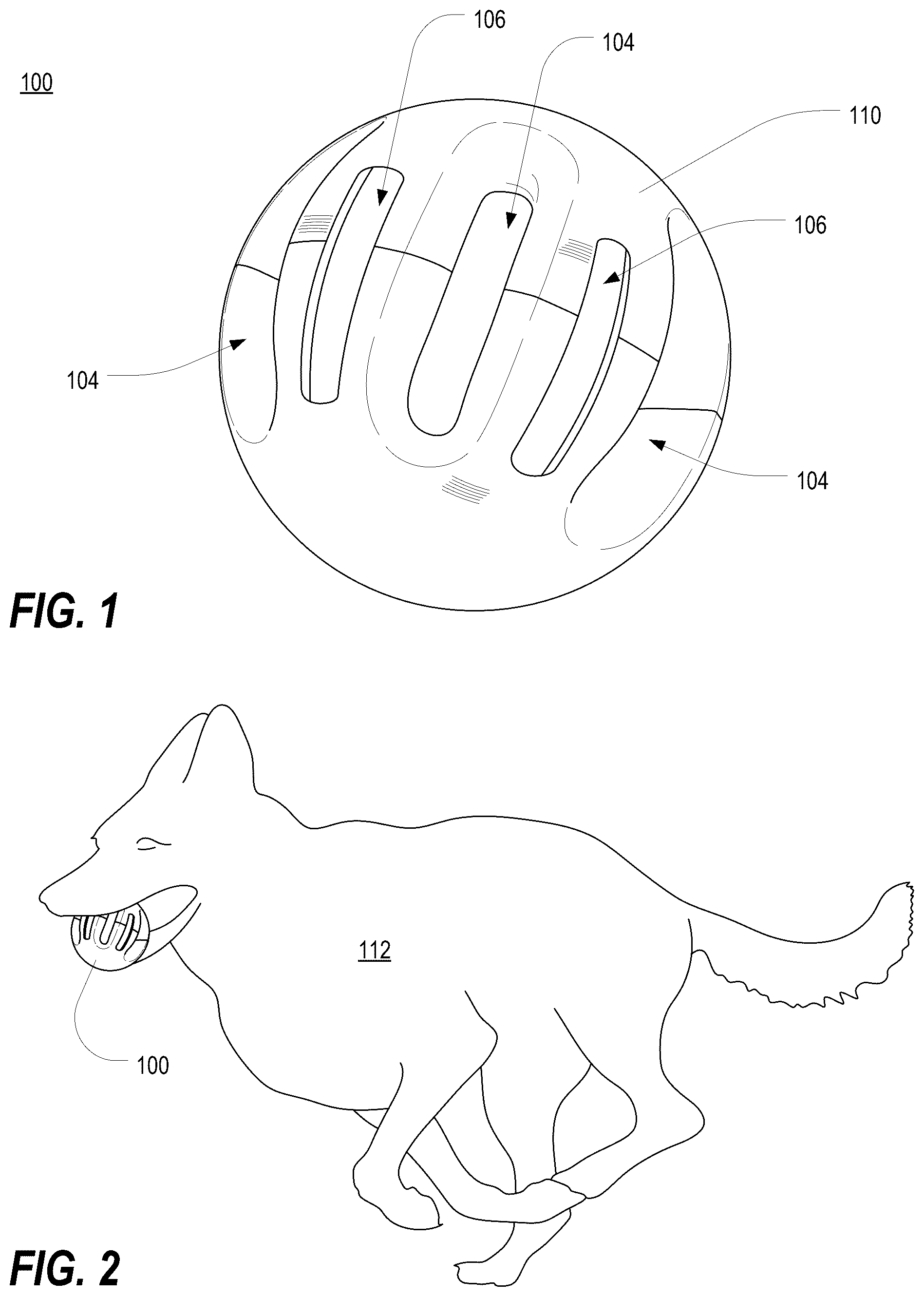 Patent US12324414 Figure 1 – Breathing support pet toy and method of use
