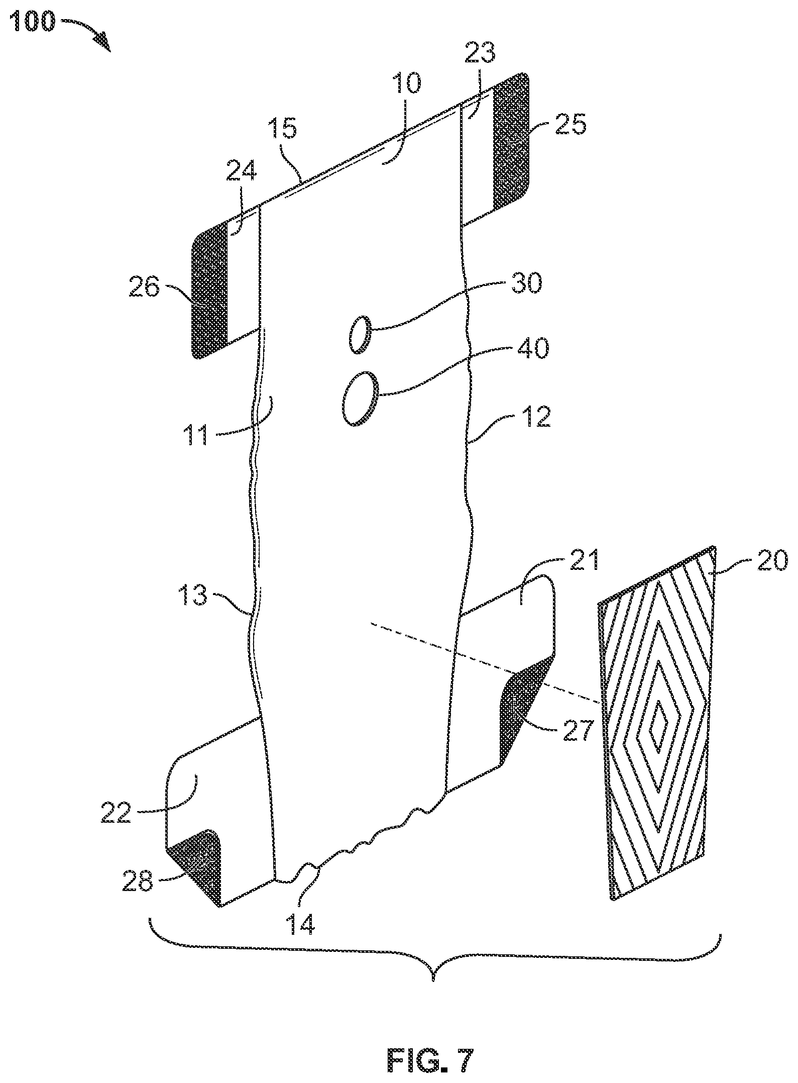 Patent US12324418 Figure 7 – Pet diaper with detachable waste bag