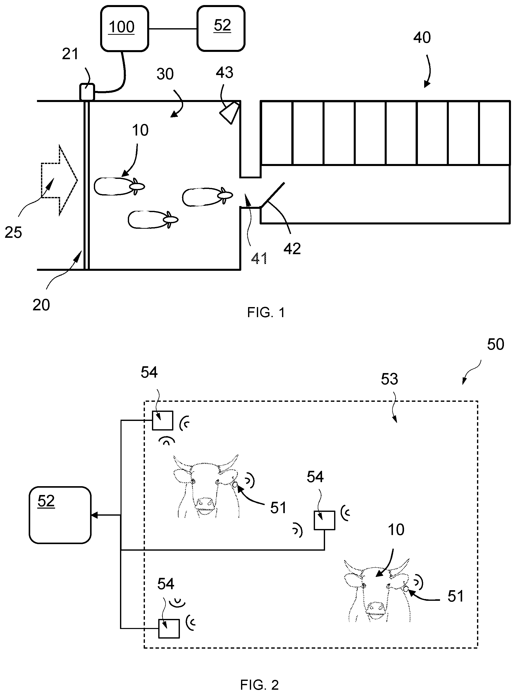 Patent US12324419 Figure 1 – Method and control arrangement for controlling an automated crowd gate