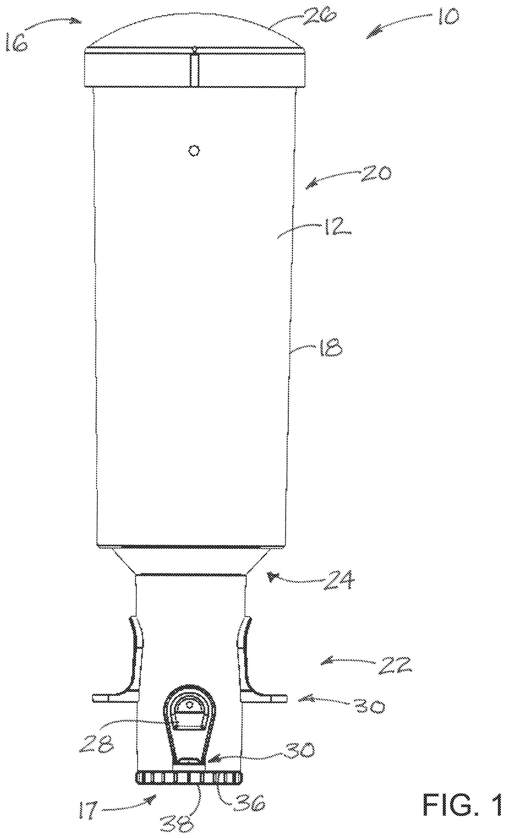 Patent US12324420 Figure 1 – Bird feeder with squirrel resisting features
