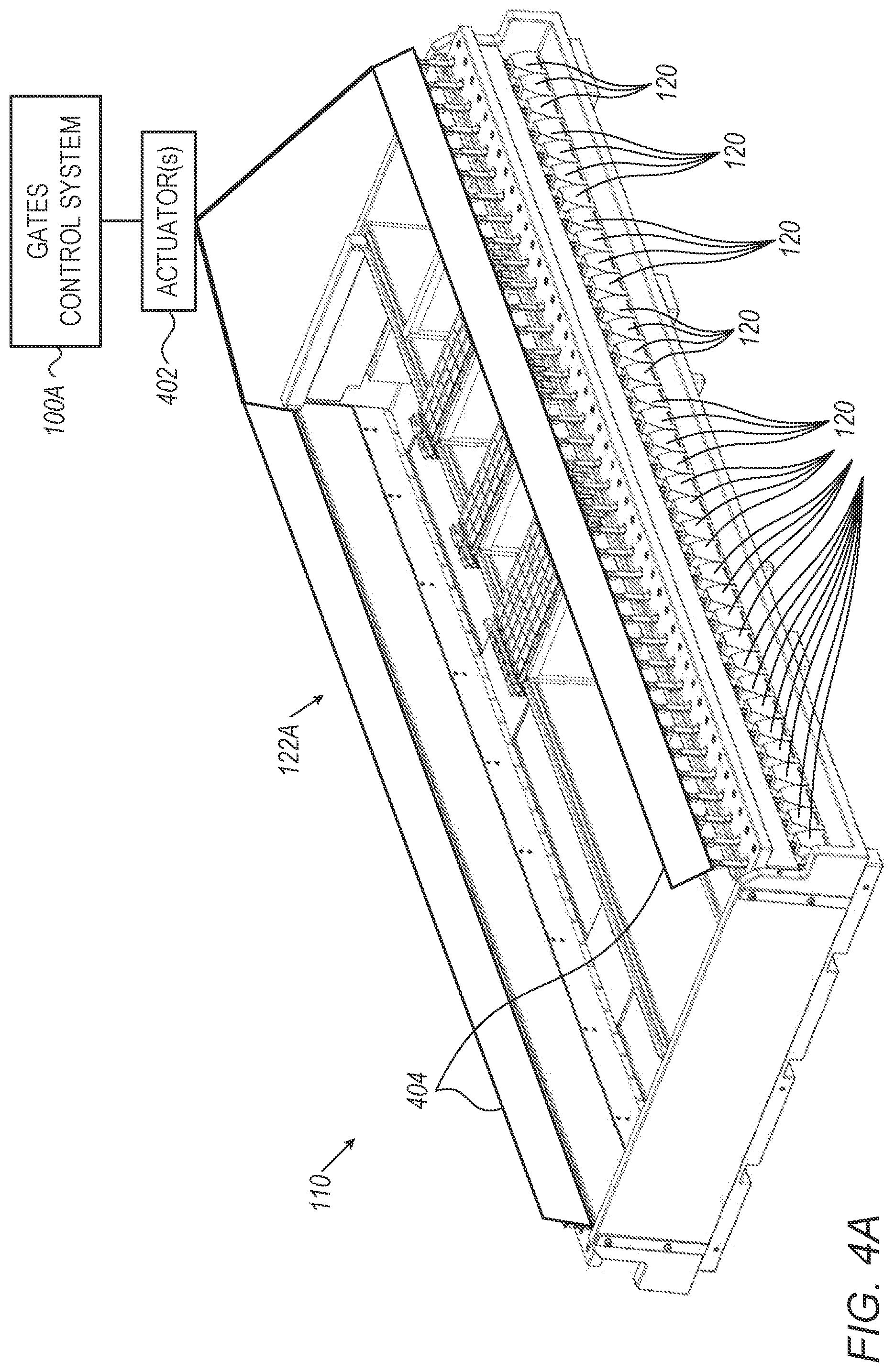 Patent US12324421 Figure 4 – Array of gates in automated bee habitat