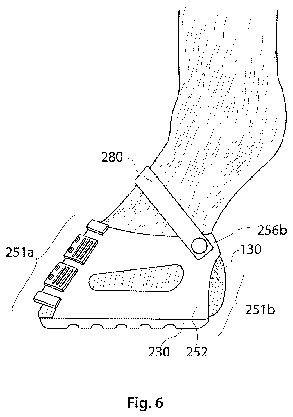 Patent US12324426 Figure 6 – Equine hoof boot