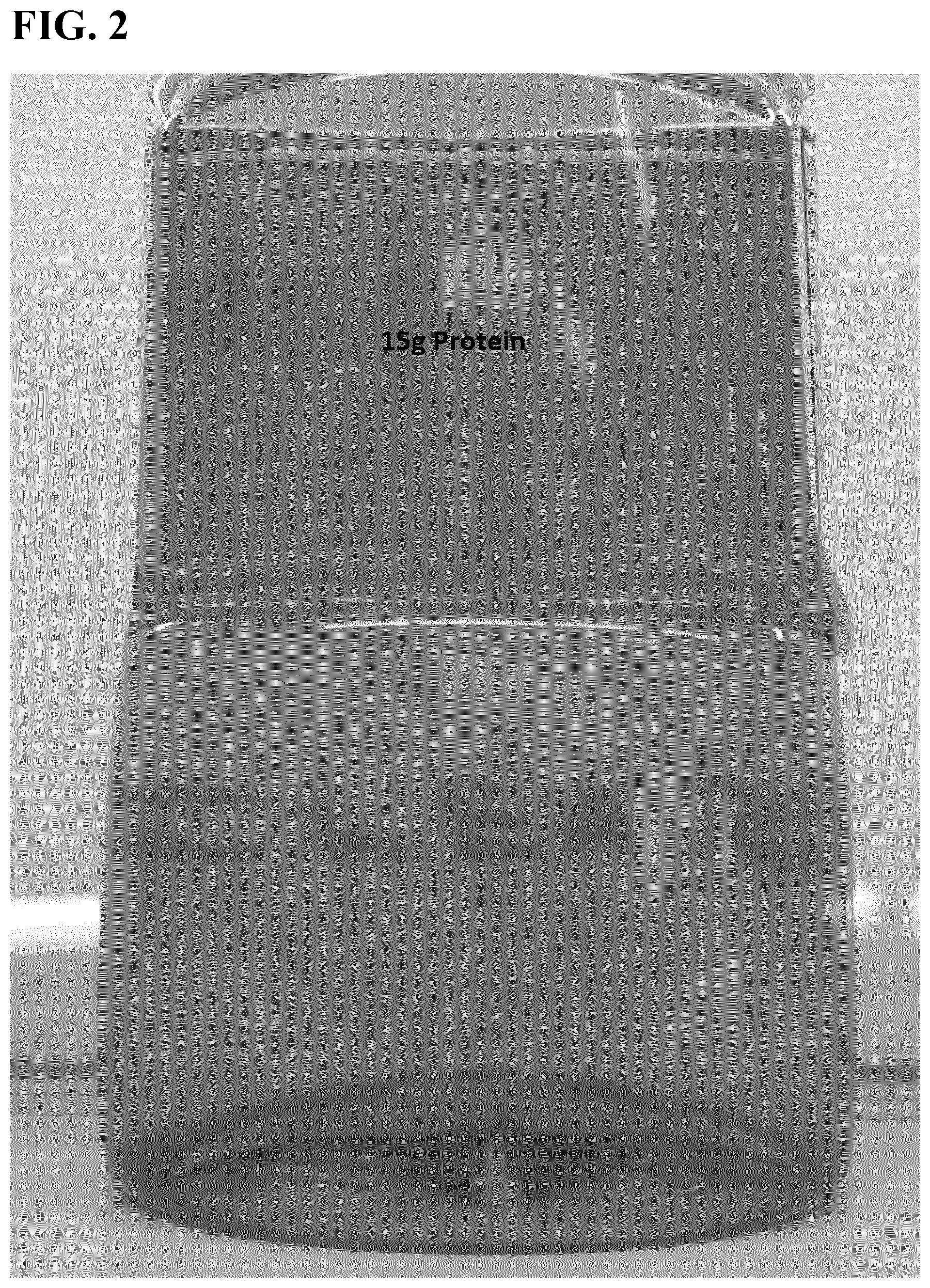 Patent US12324450 Figure 2 – Beverages having clear appearance, shelf stability, high protein, and neutral pH