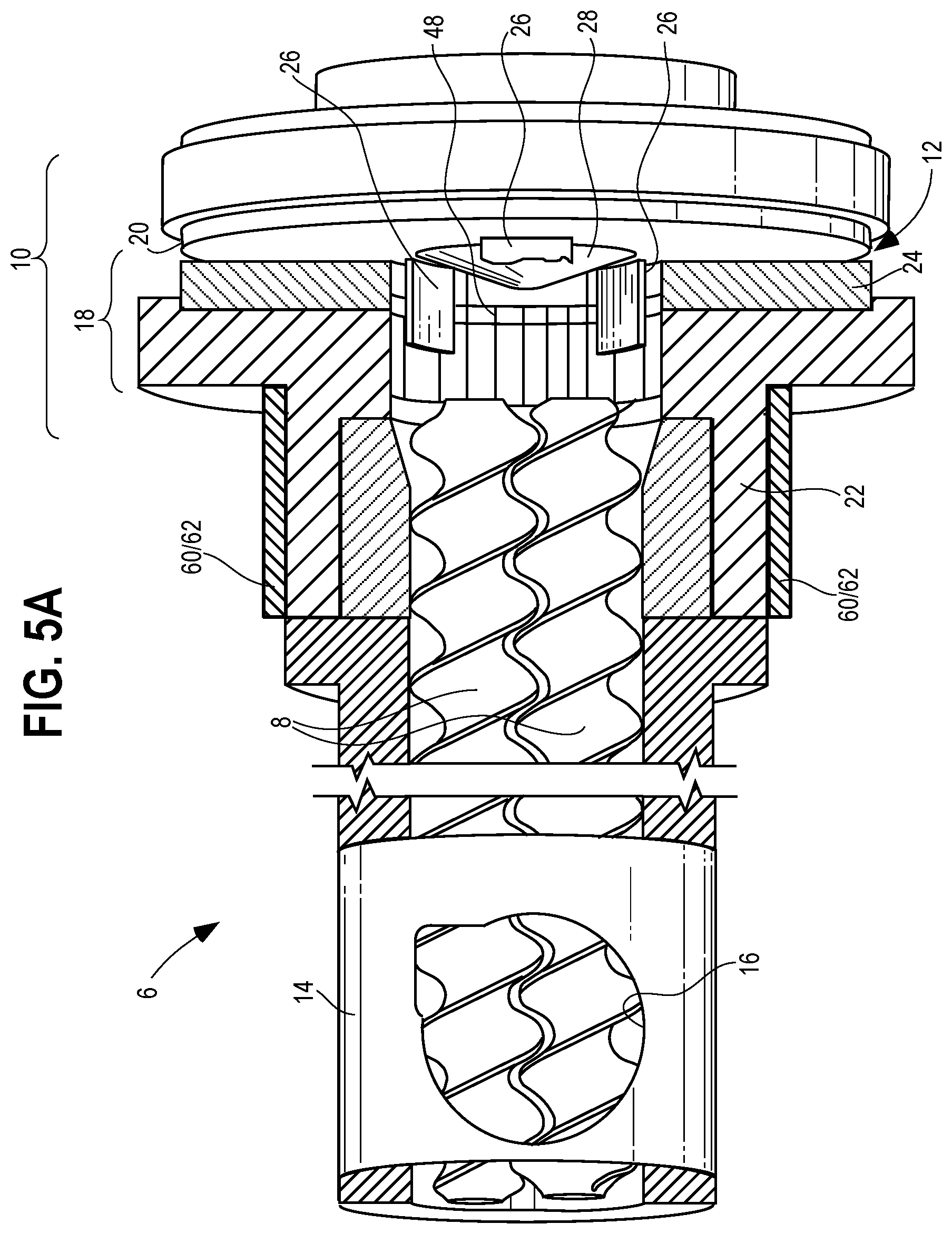 Patent US12324454 Figure 6 – Temperature control for a rotary head extruder