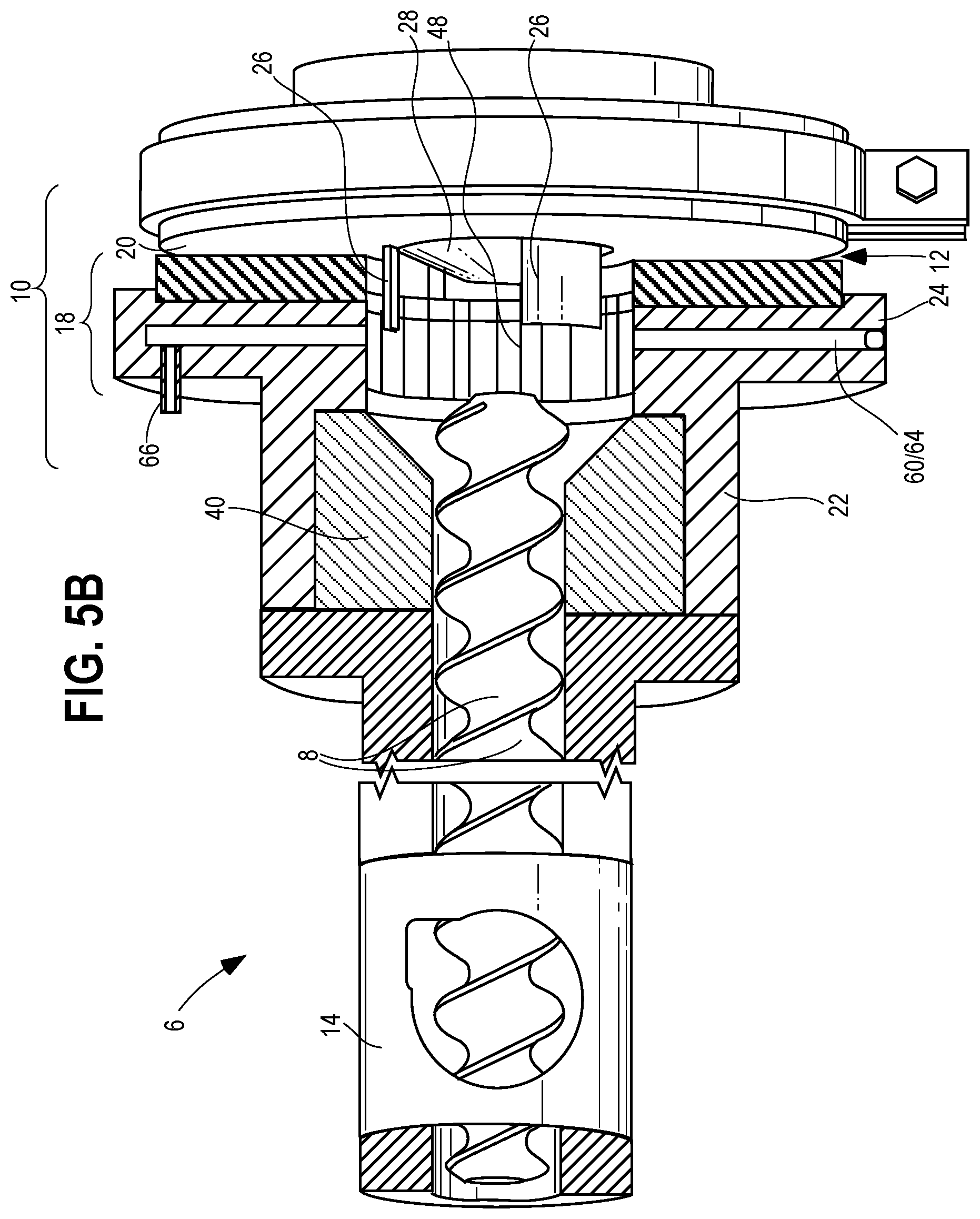 Patent US12324454 Figure 7 – Temperature control for a rotary head extruder
