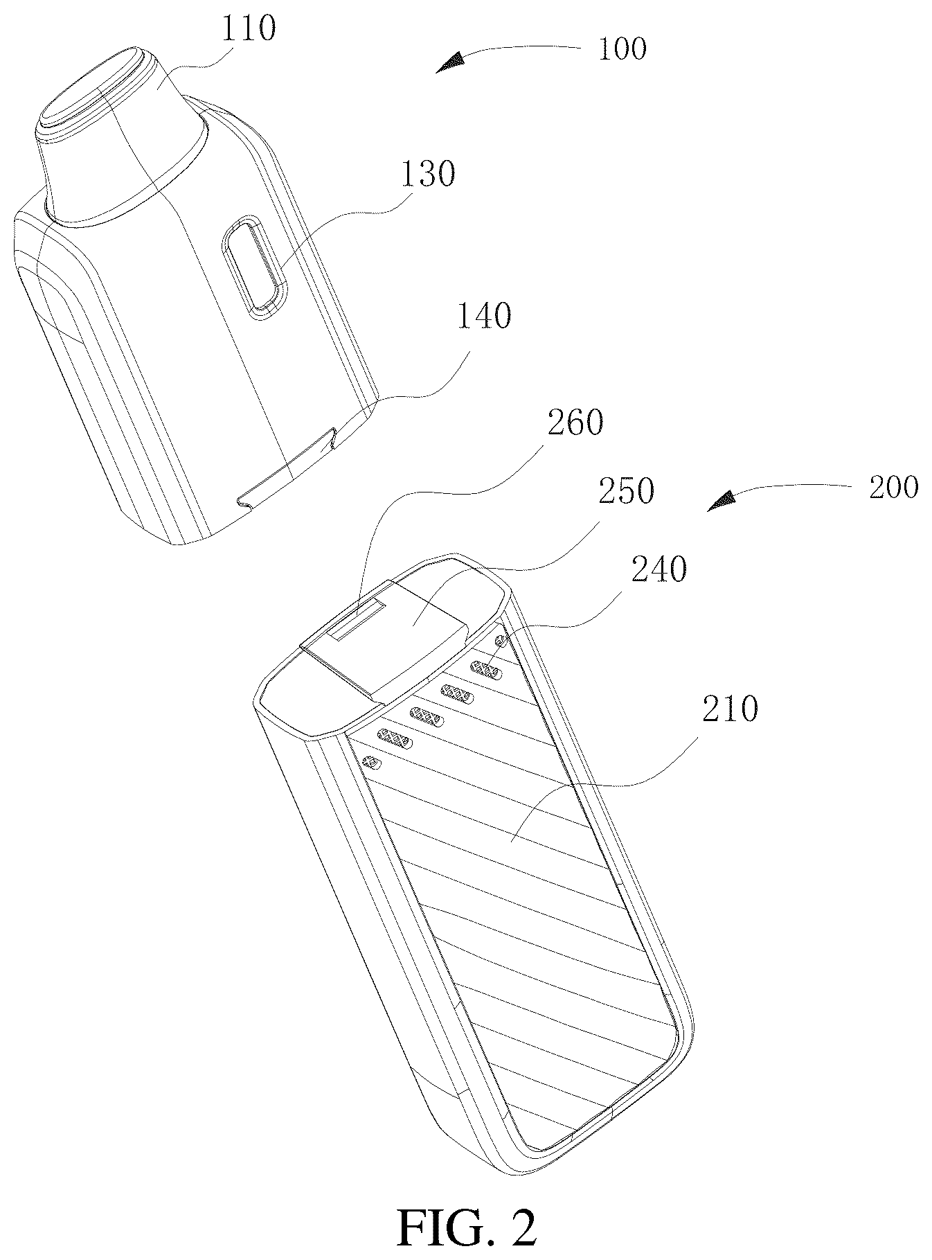 Patent US12324457 Figure 2 – Electronic atomizer with smoke elimination function