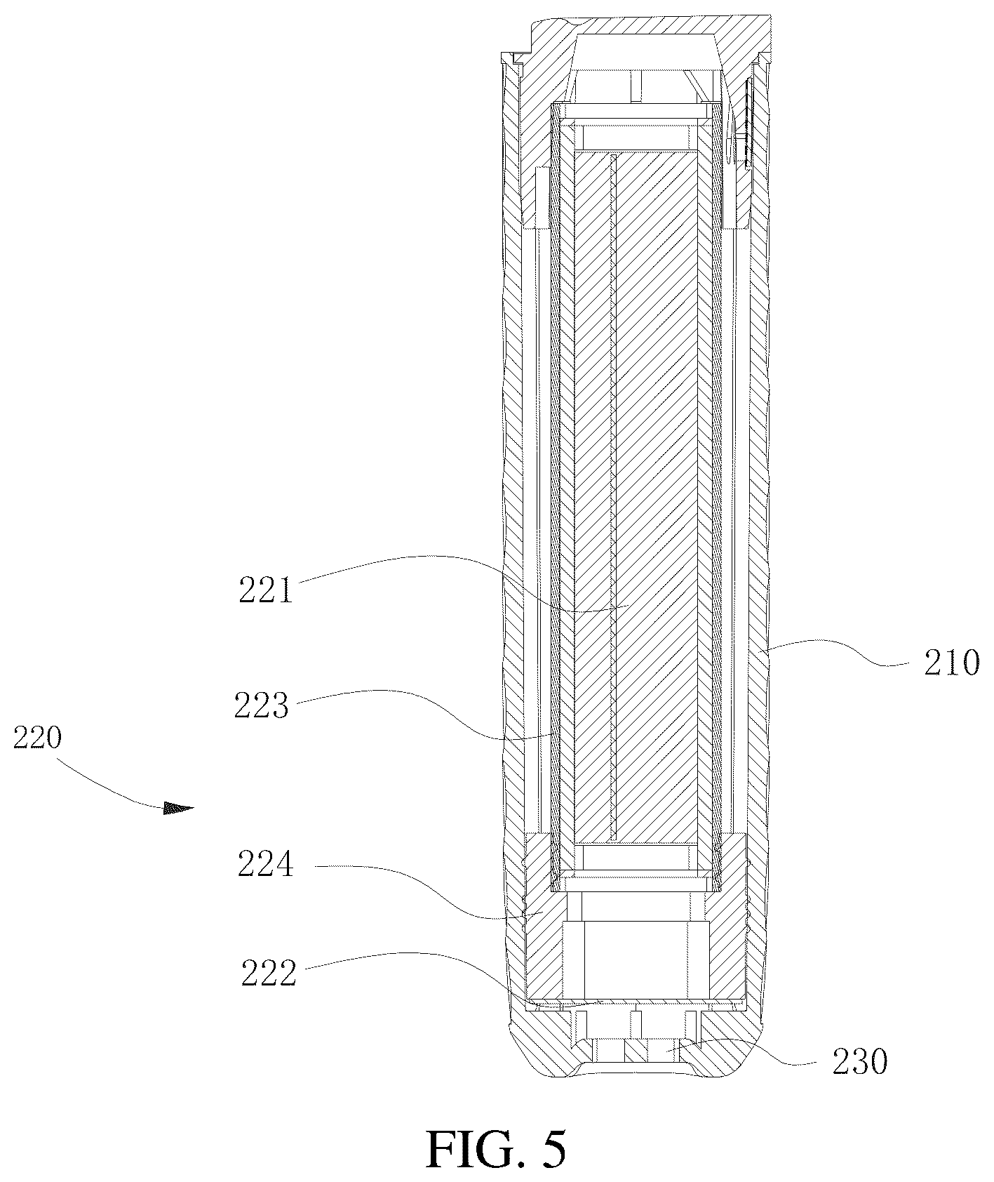 Patent US12324457 Figure 4 – Electronic atomizer with smoke elimination function