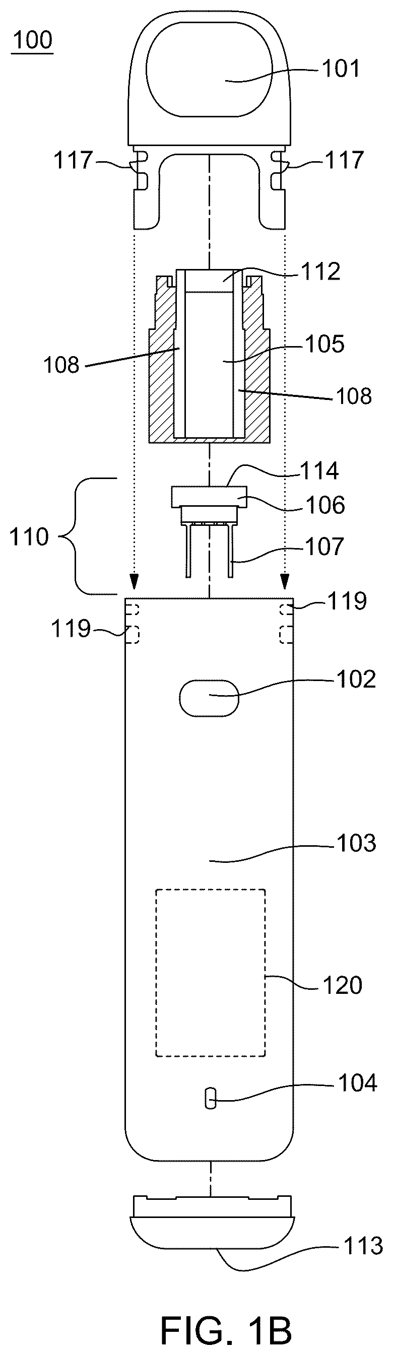 Patent US12324458 Figure 2 – All glass bucket vaporizer