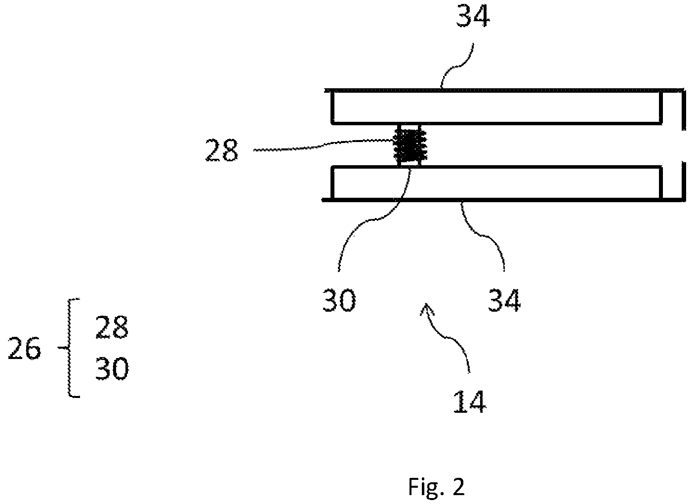 Patent US12324459 Figure 2 – Electronic smoking device with capillary element