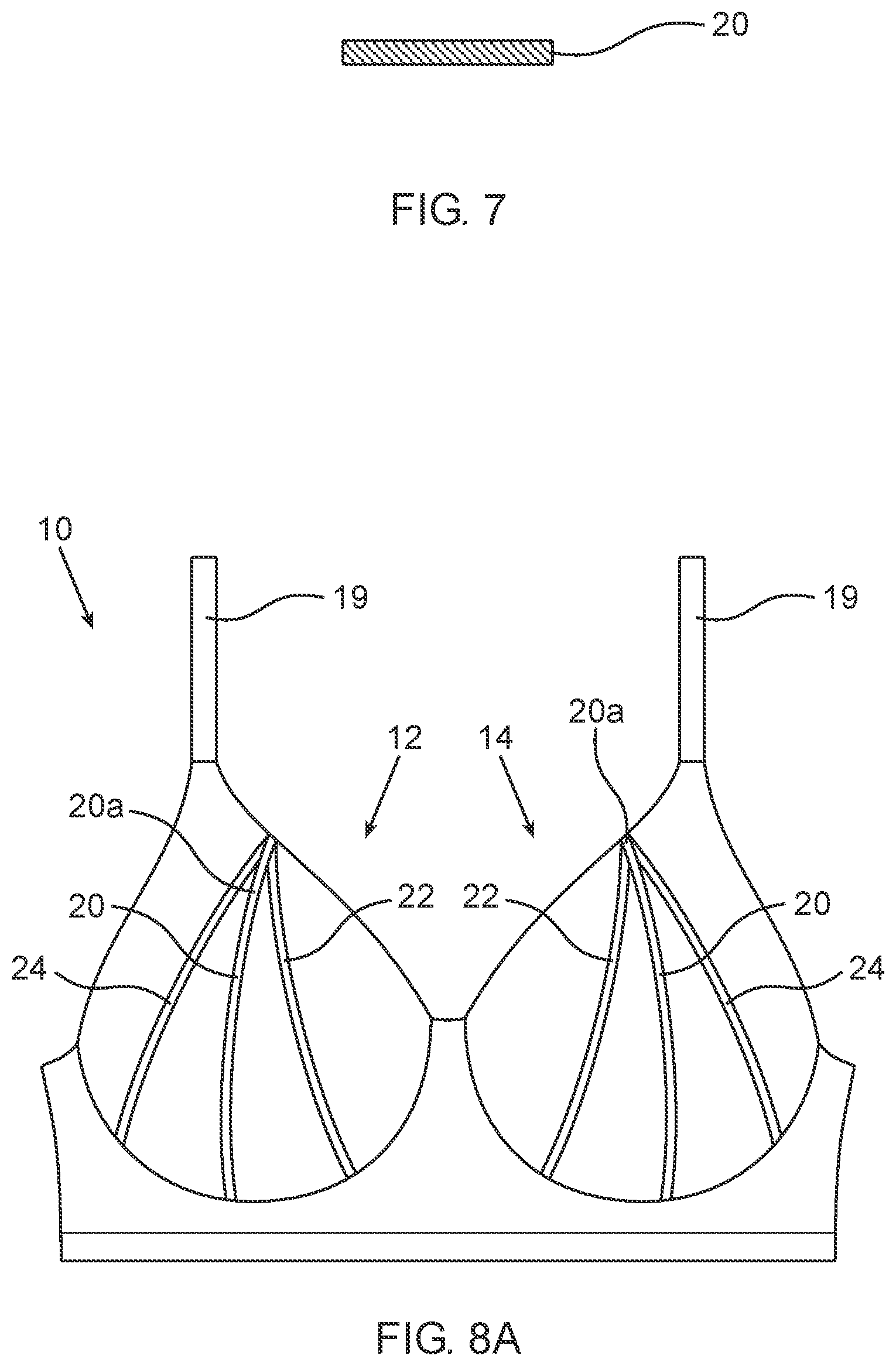 Patent US12324461 Figure 4 – Brassiere with cups having reinforcing elements