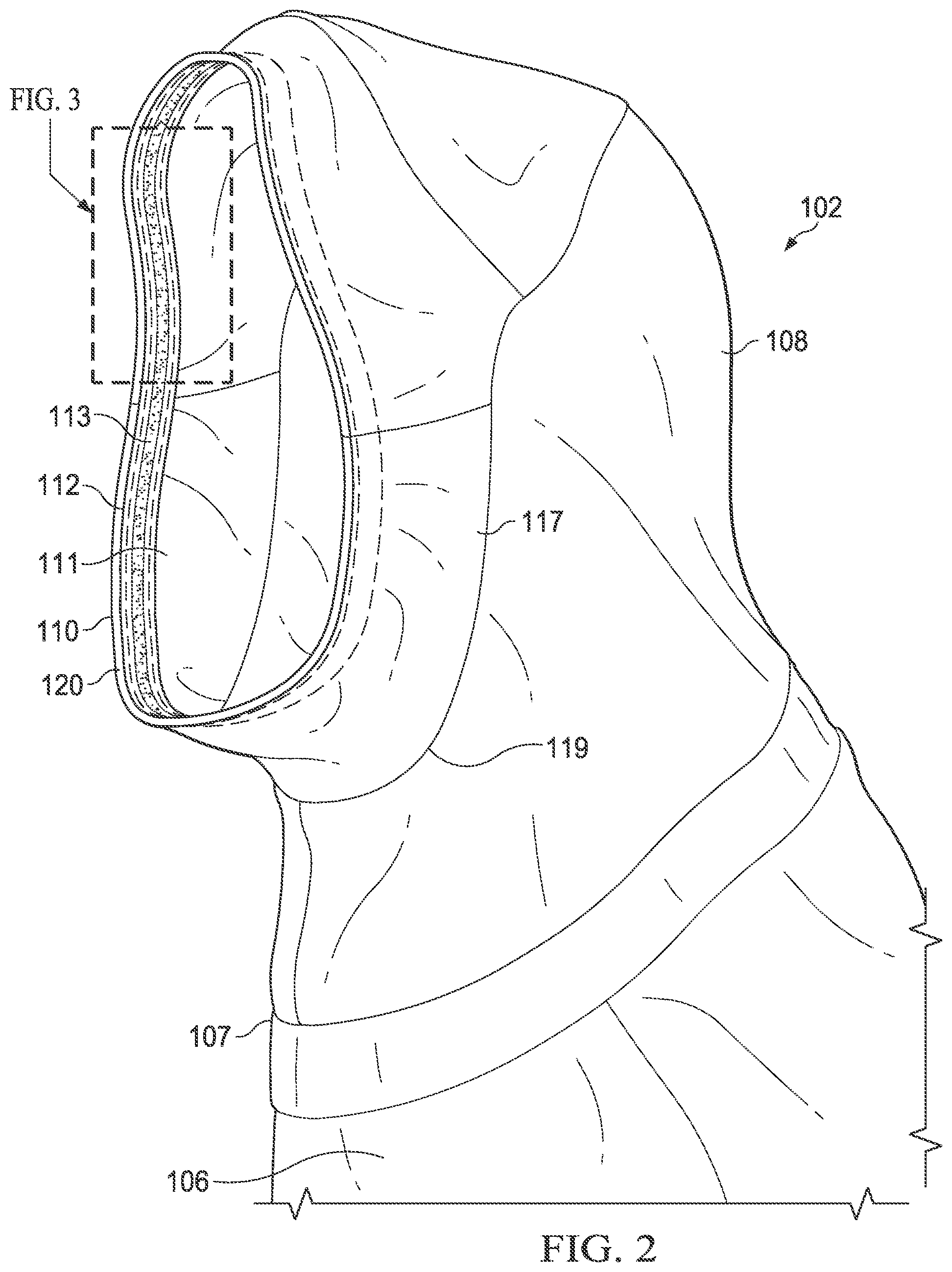 Patent US12324464 Figure 2 – Activewear garment