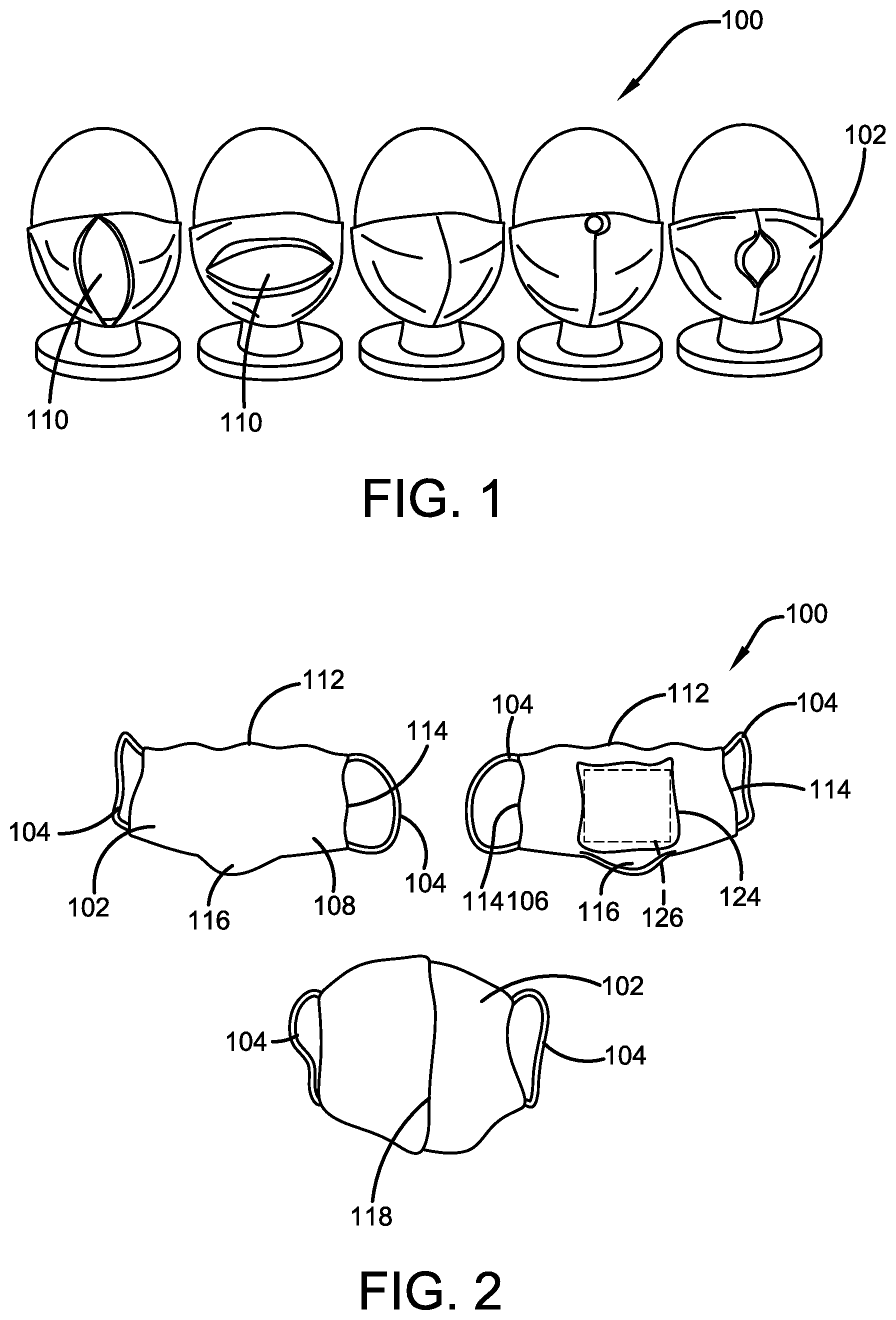 Patent US12324465 Figure 1 – All-purpose face mask