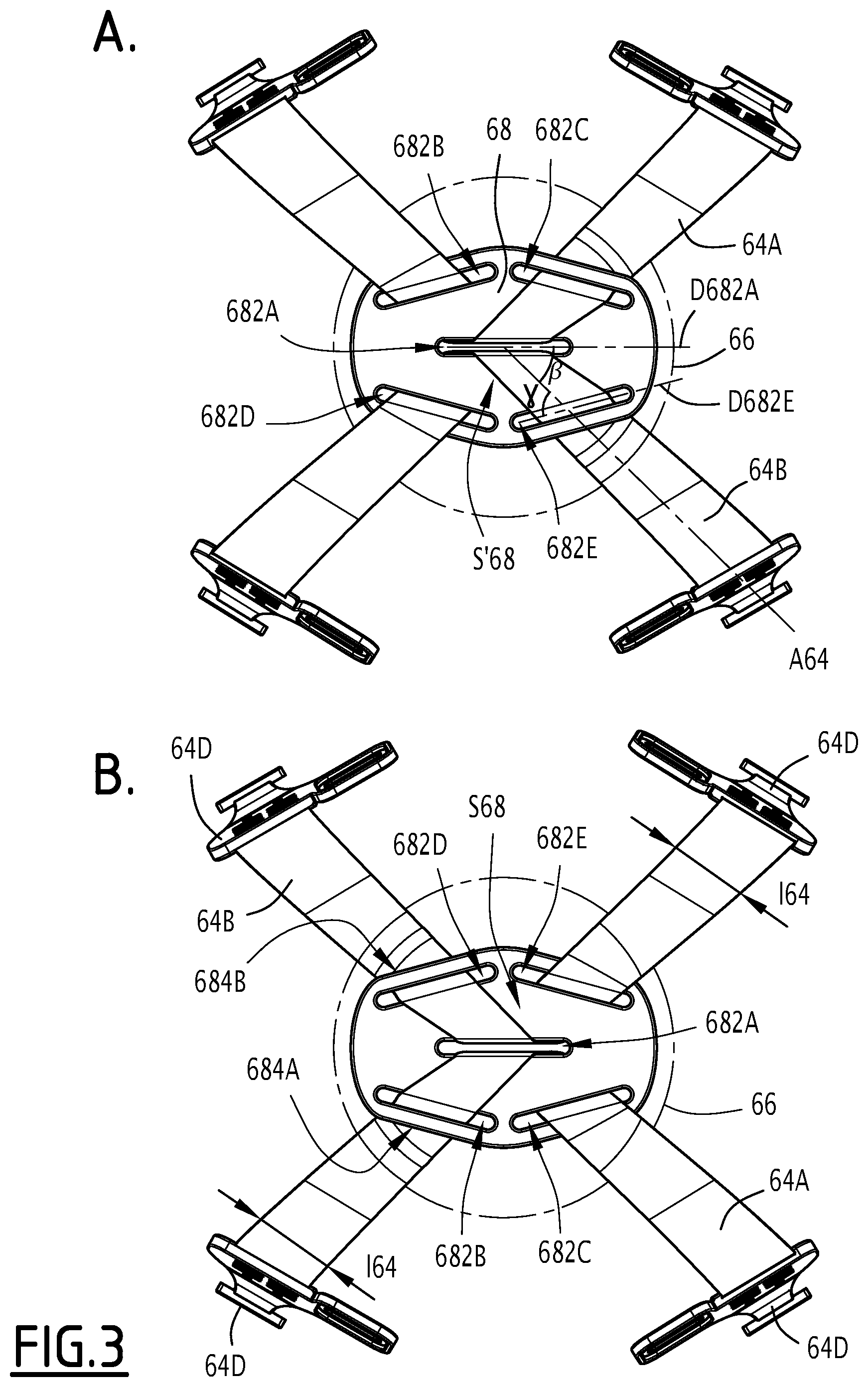 Patent US12324472 Figure 3 – Helmet with holding device and force absorber