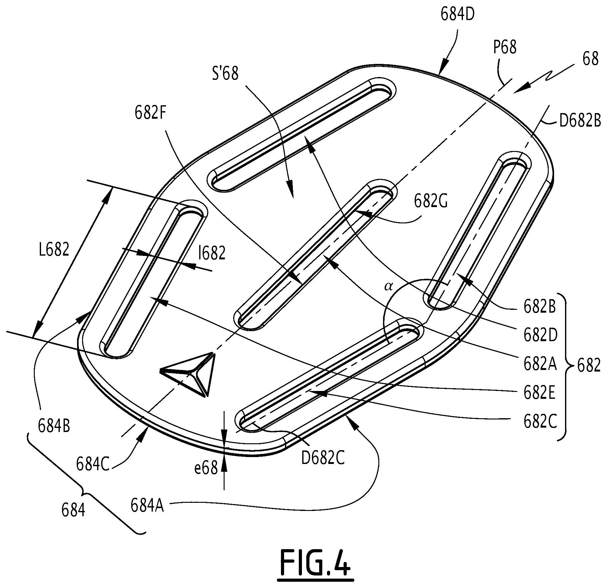 Patent US12324472 Figure 4 – Helmet with holding device and force absorber