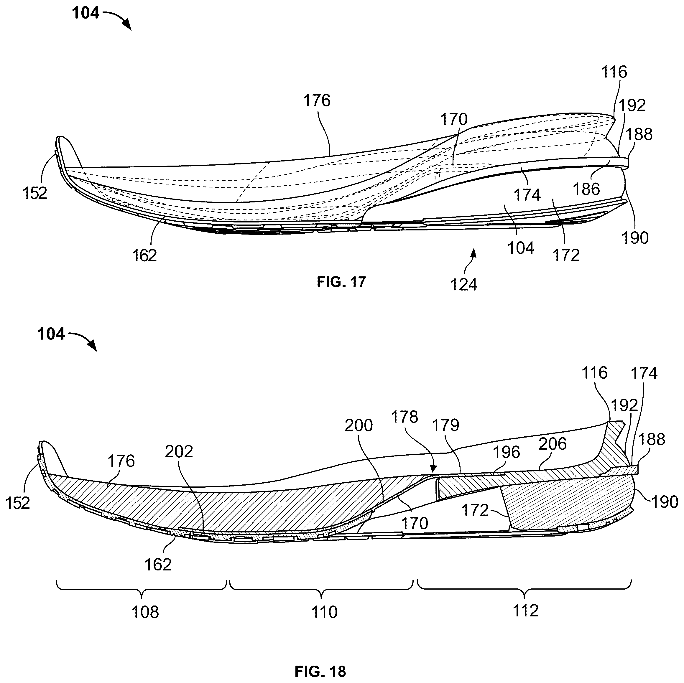 Patent US12324477 Figure 13 – Articles of footwear with support structures
