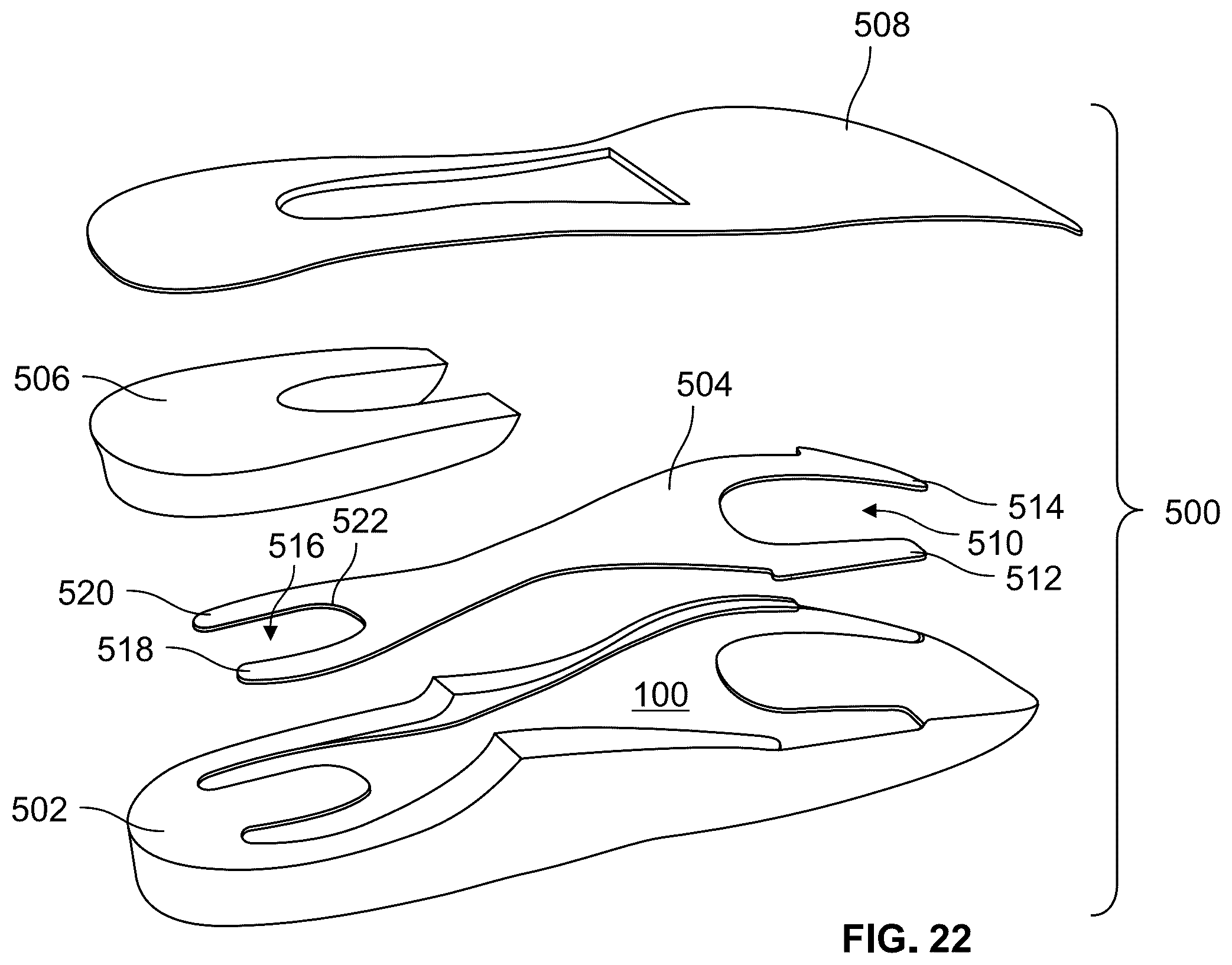 Patent US12324477 Figure 17 – Articles of footwear with support structures