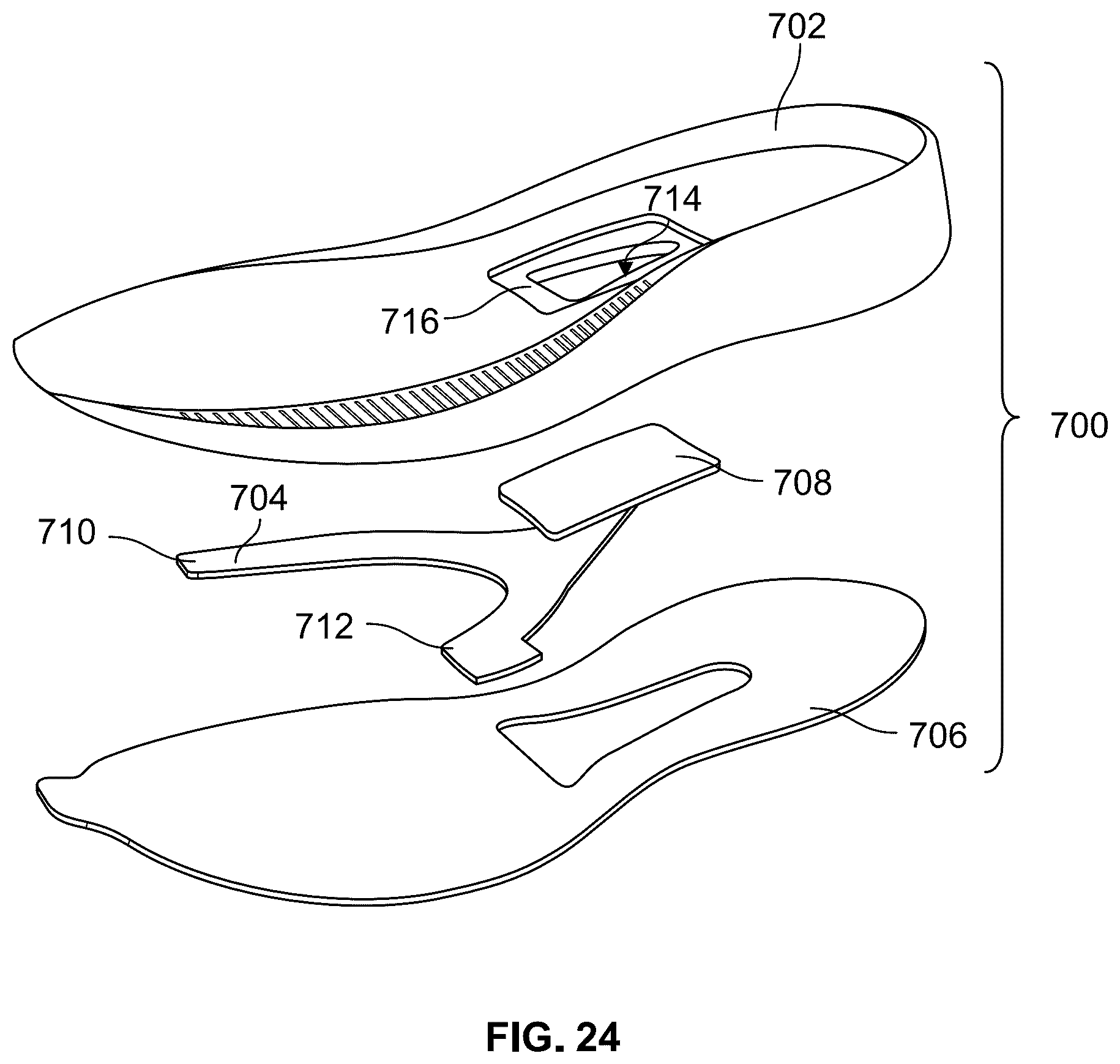 Patent US12324477 Figure 19 – Articles of footwear with support structures