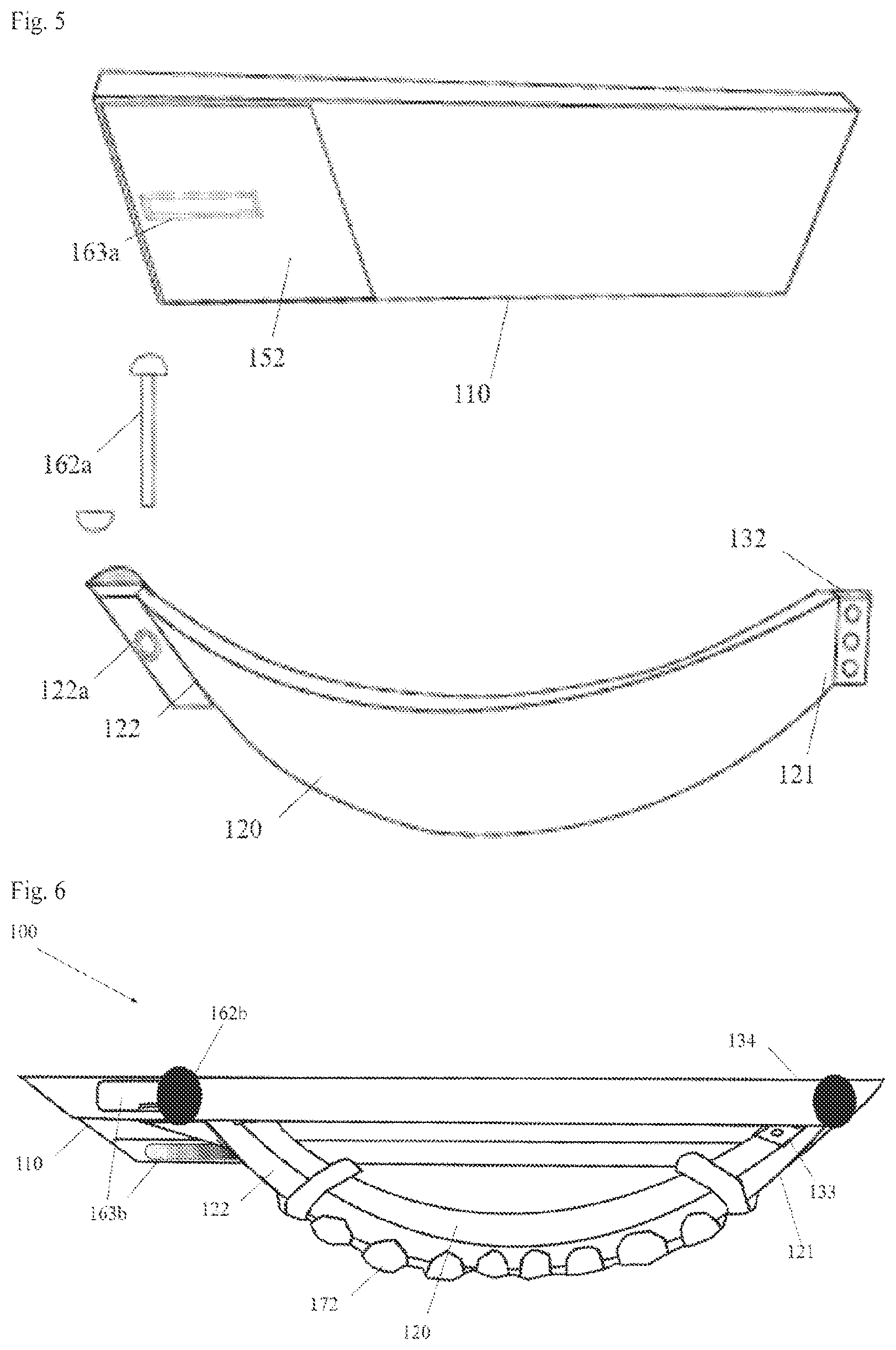 Patent US12324478 Figure 3 – Translatable damping system for item, with leaf spring