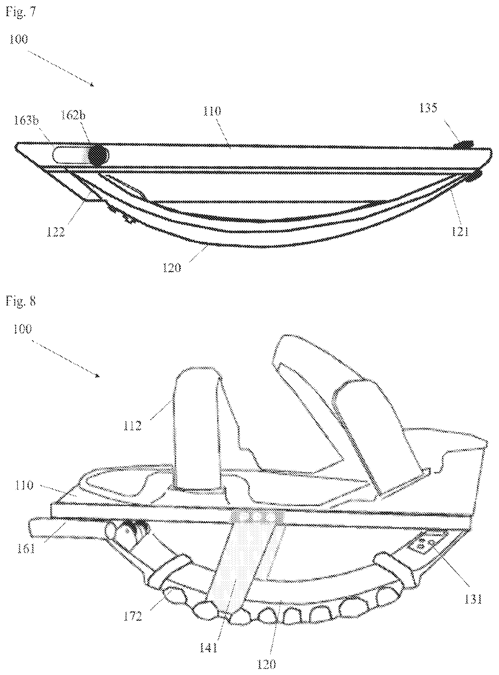 Patent US12324478 Figure 4 – Translatable damping system for item, with leaf spring
