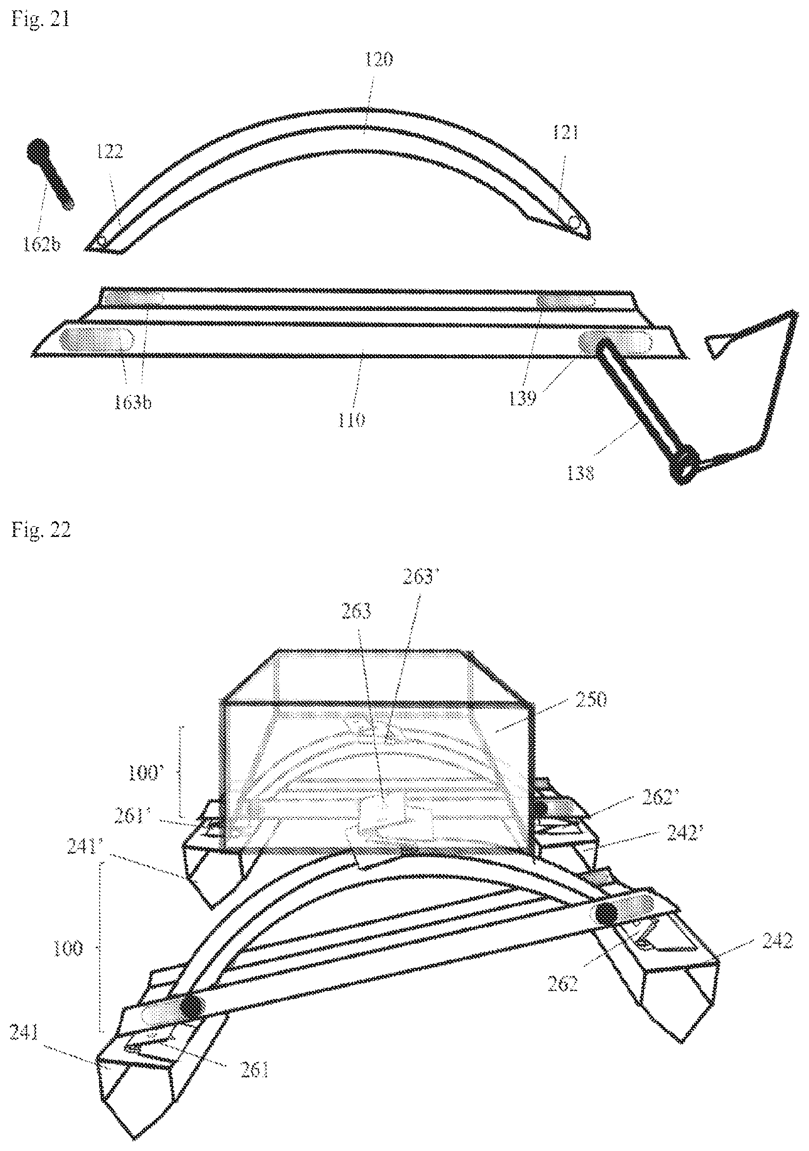 Patent US12324478 Figure 11 – Translatable damping system for item, with leaf spring