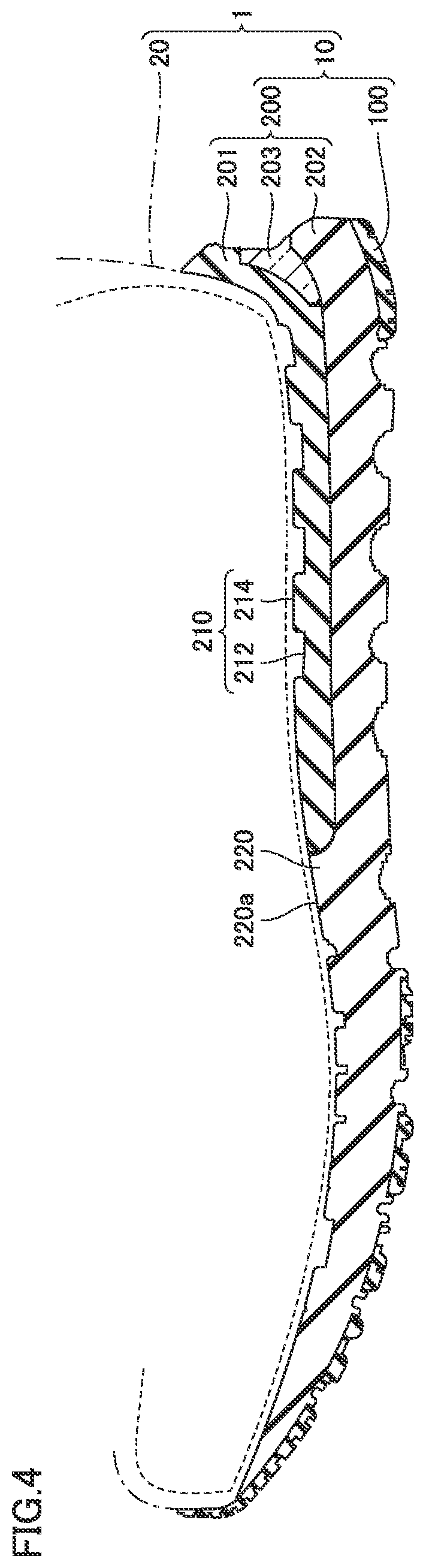 Patent US12324480 Figure 4 – Sole and footwear