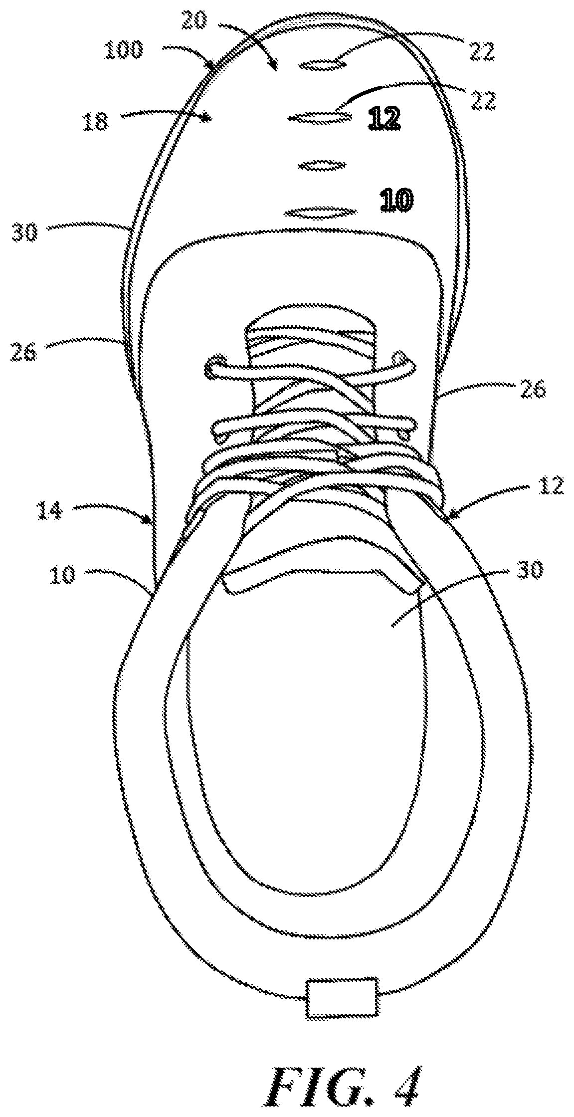 Patent US12324481 Figure 4 – Boot with integrated ruler
