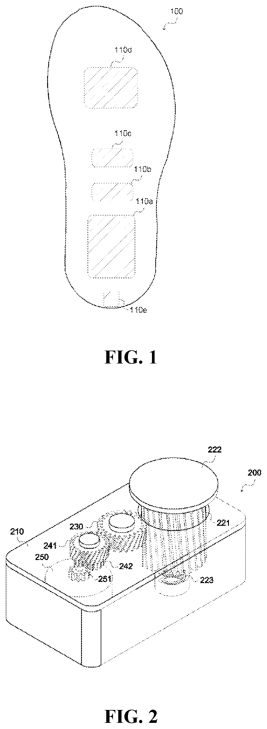 Patent US12324482 Figure 1 – Self-generating and vibrating functional shoe equipped with GPS device