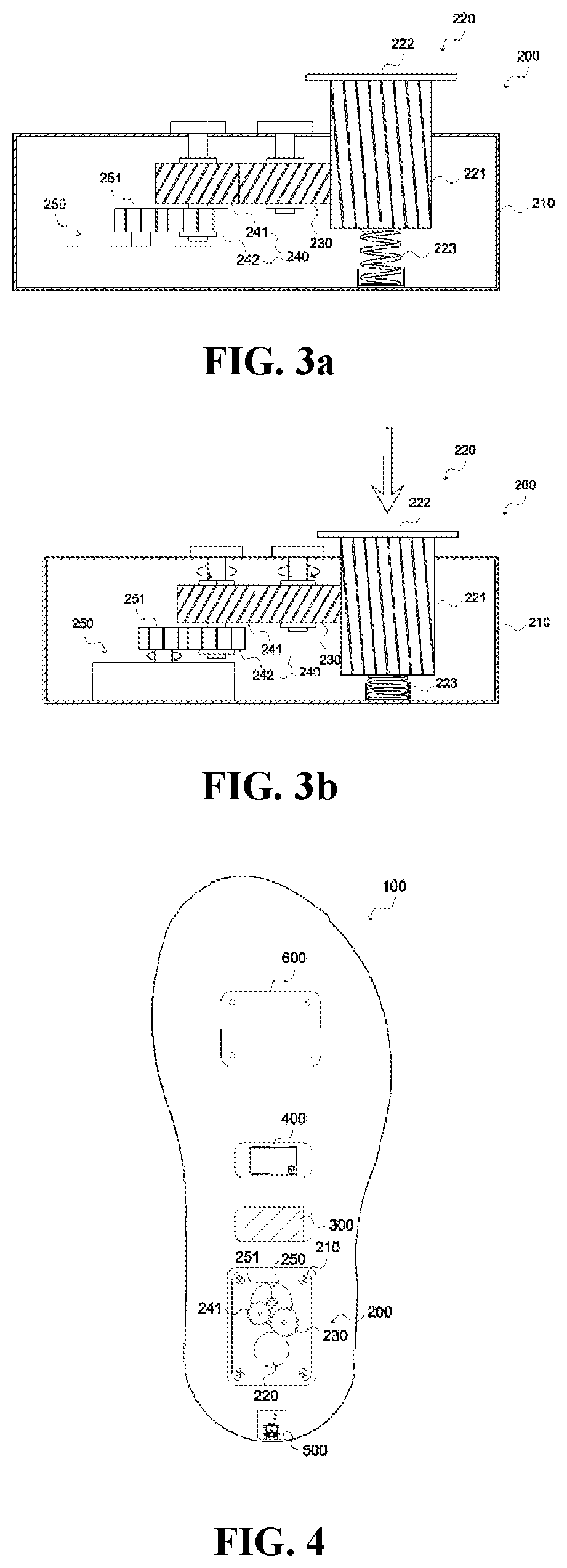 Patent US12324482 Figure 2 – Self-generating and vibrating functional shoe equipped with GPS device