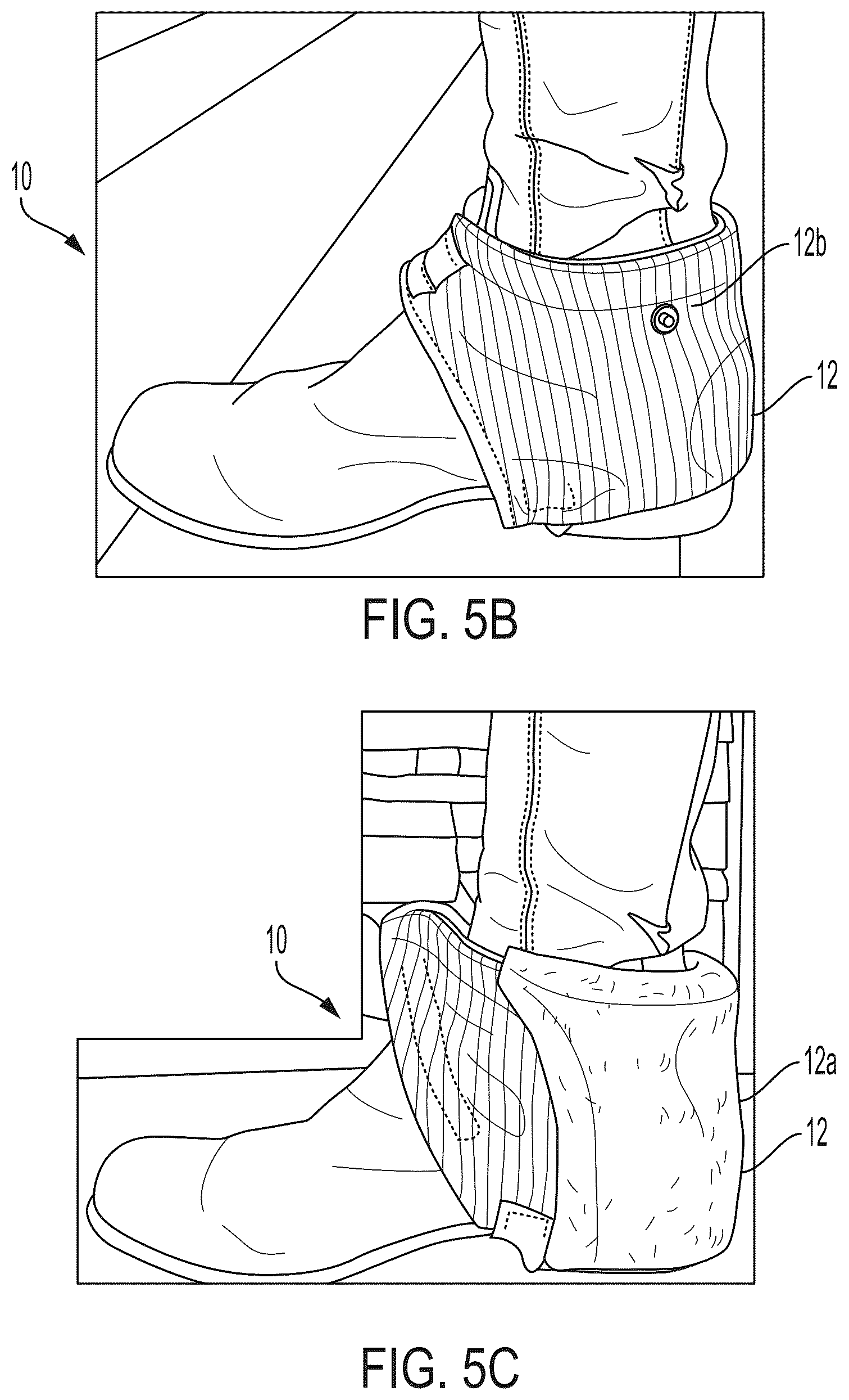 Patent US12324483 Figure 9 – Apparatus to prevent contact between spur or riding boot and a horse