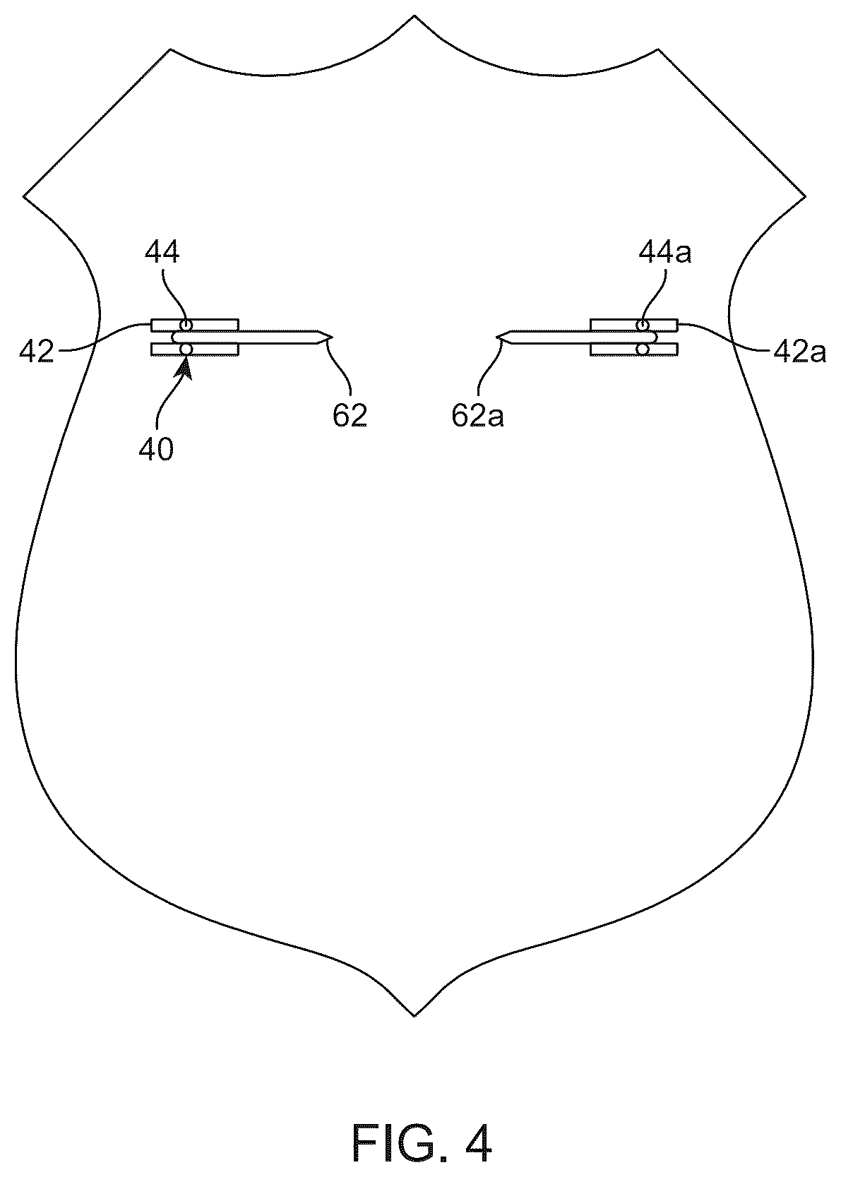 Patent US12324490 Figure 3 – Uniform badge attachment device