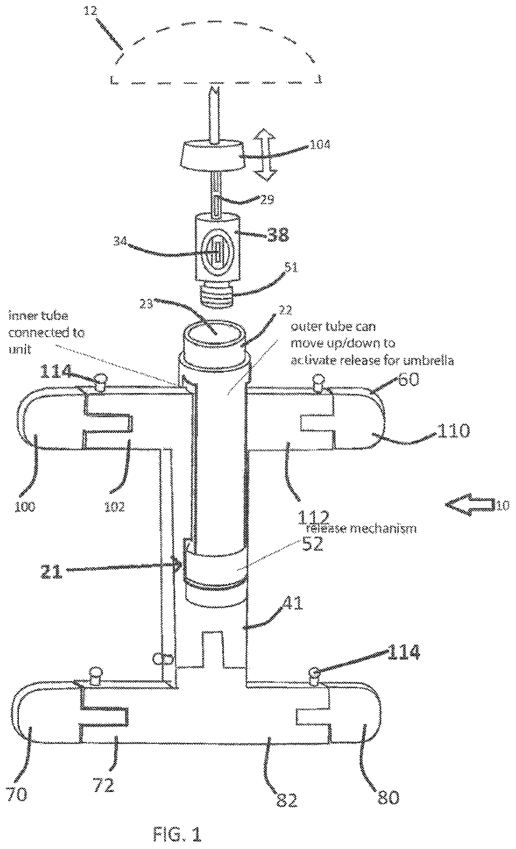 Patent US12324491 Figure 1 – Universal pack-a-rella anchoring support