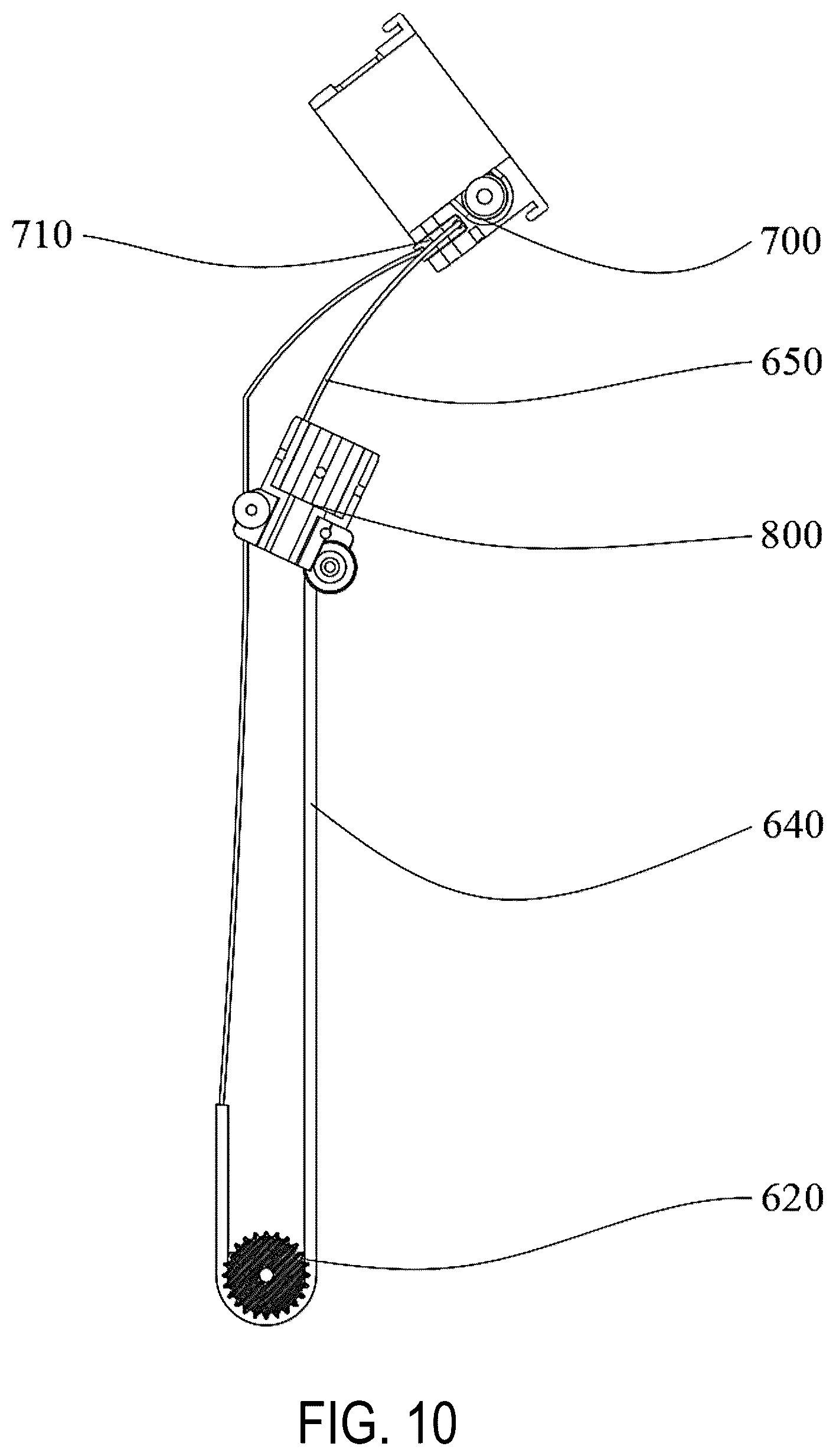 Patent US12324492 Figure 7 – Curved pipe umbrella with structure for adjusting inclination angle of umbrella body