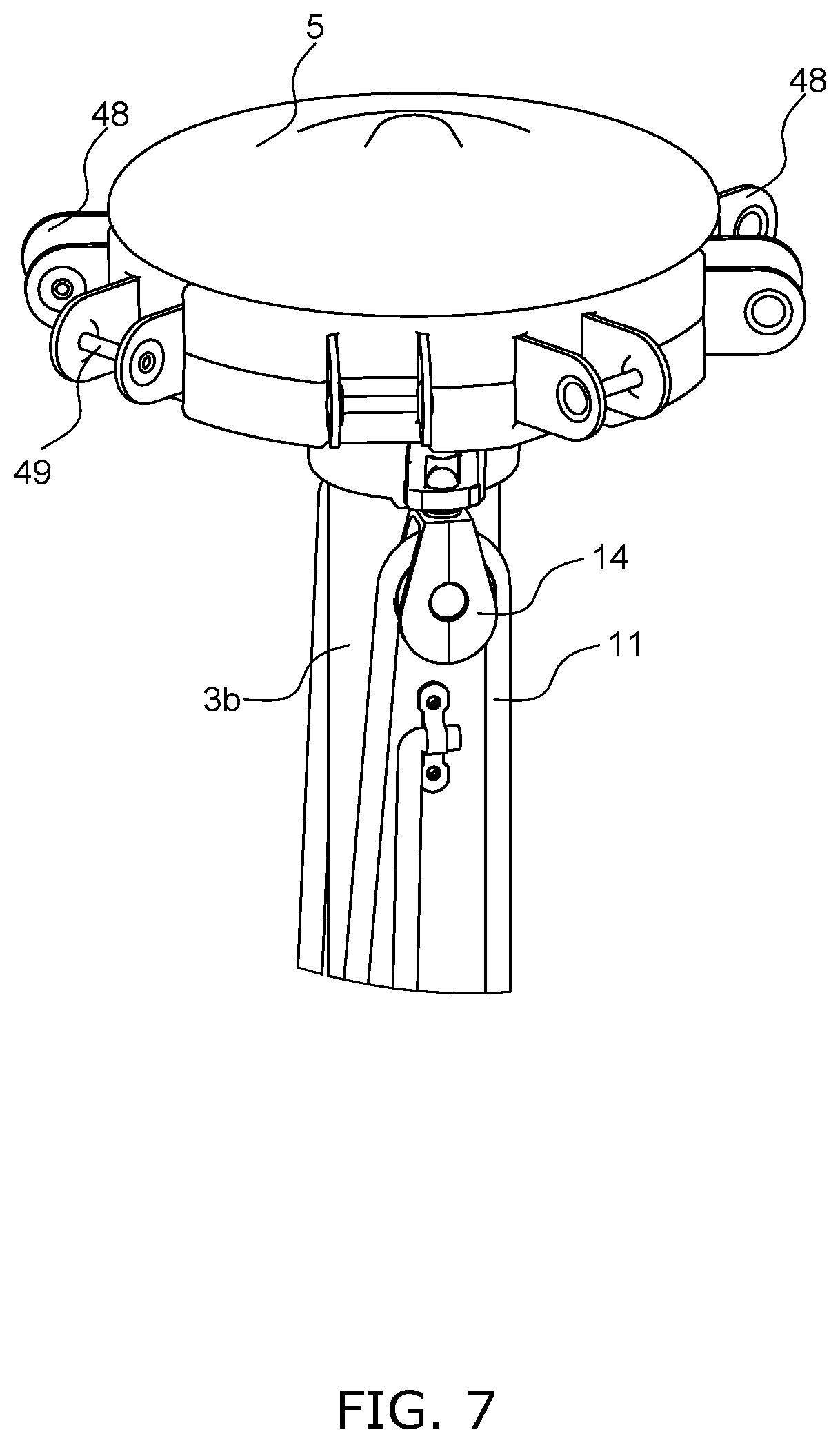 Patent US12324493 Figure 8 – Parasol fan, systems, and assemblies