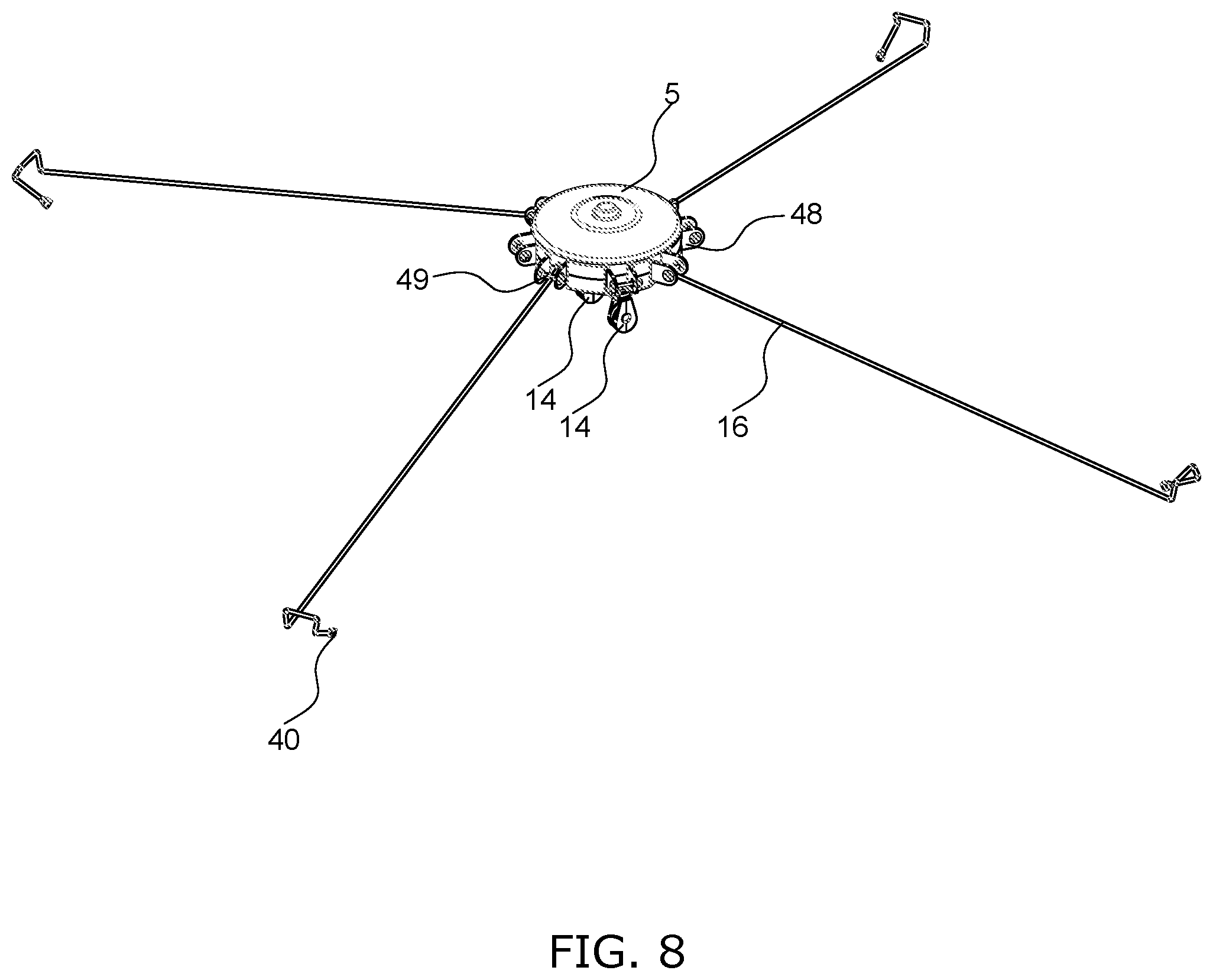 Patent US12324493 Figure 9 – Parasol fan, systems, and assemblies