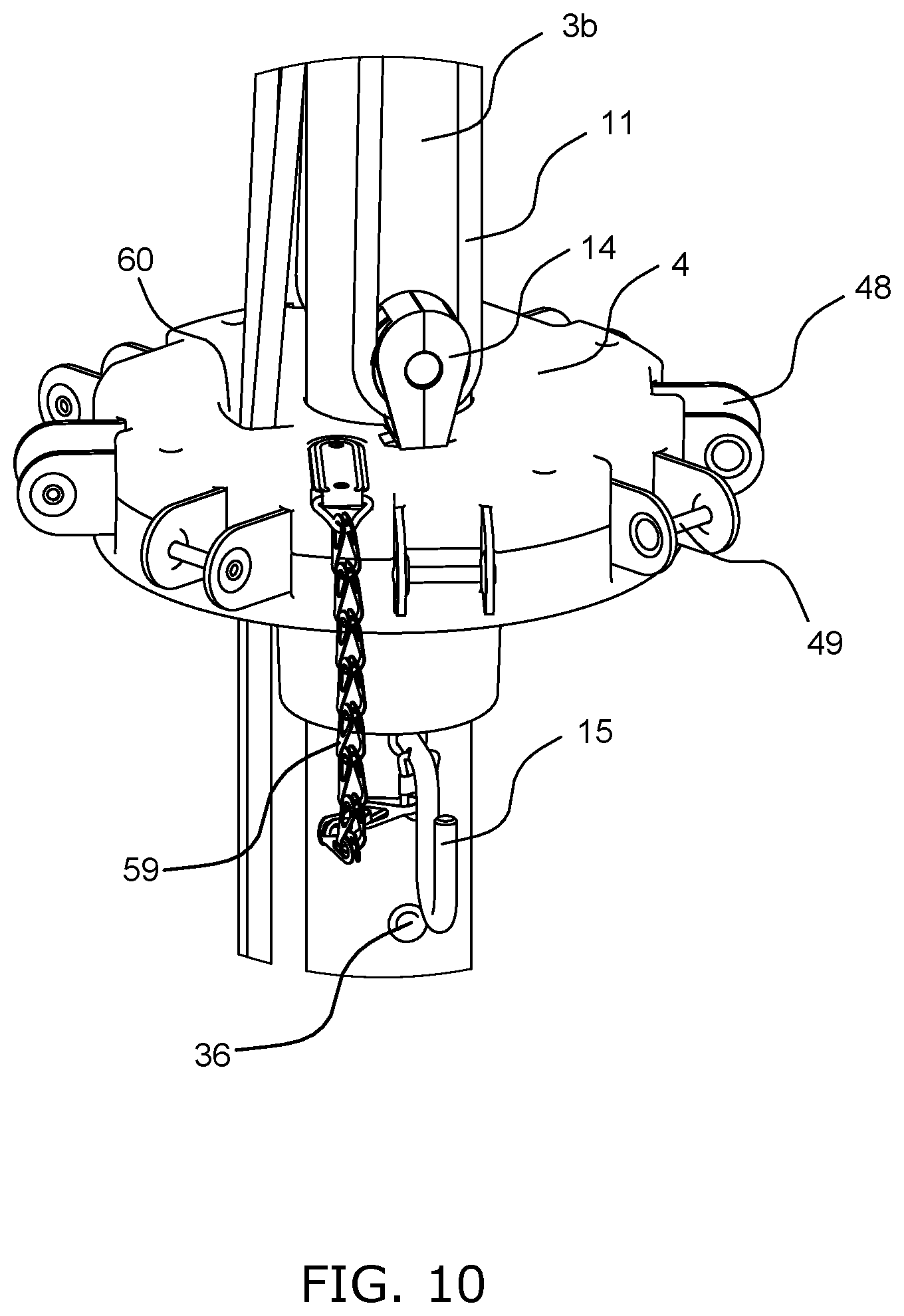 Patent US12324493 Figure 11 – Parasol fan, systems, and assemblies