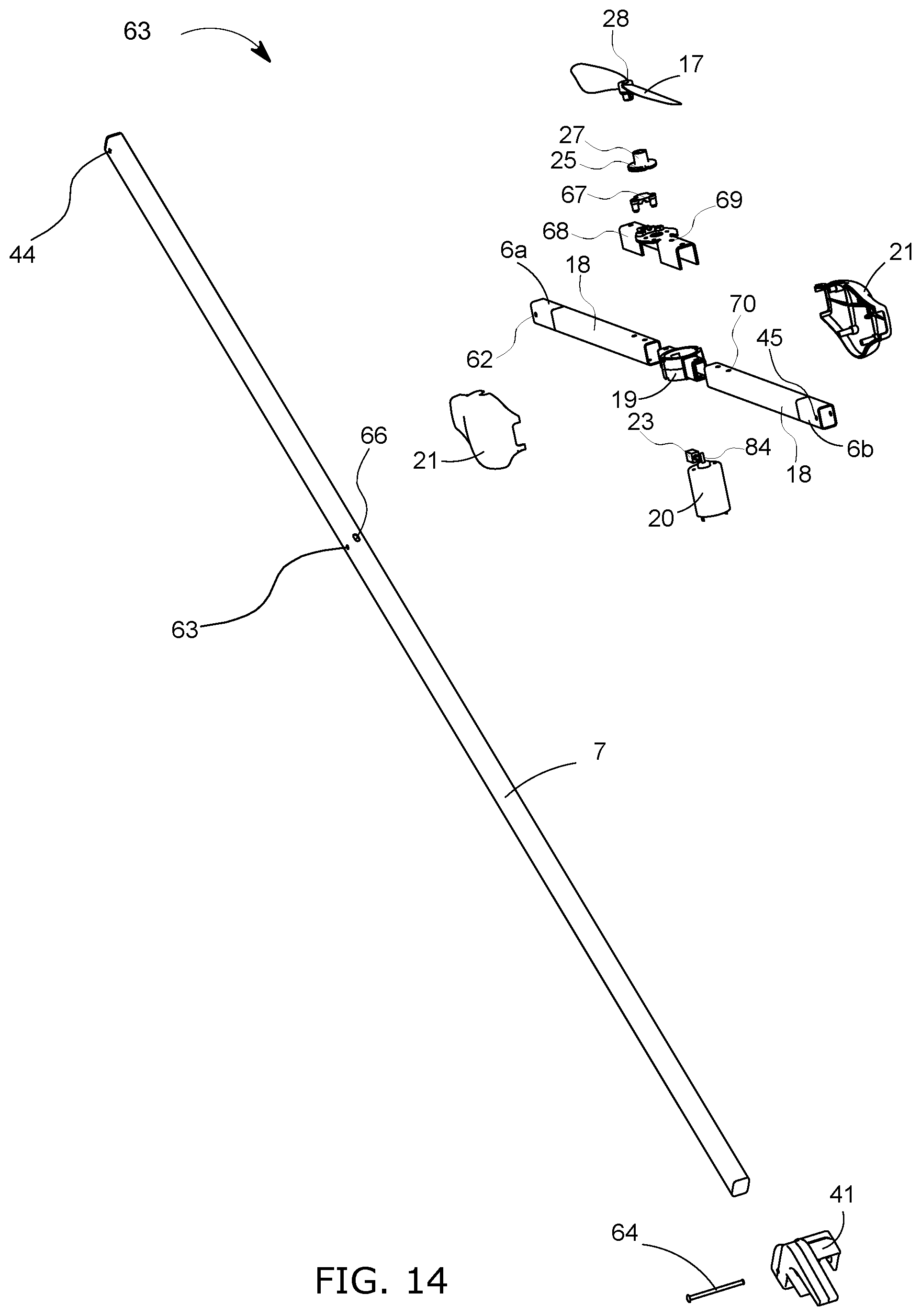 Patent US12324493 Figure 15 – Parasol fan, systems, and assemblies