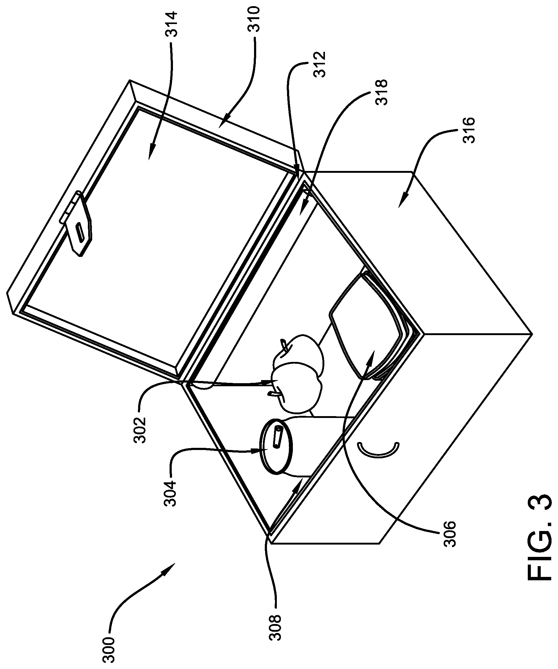 Patent US12324495 Figure 3 – Lockable secure lunchbox