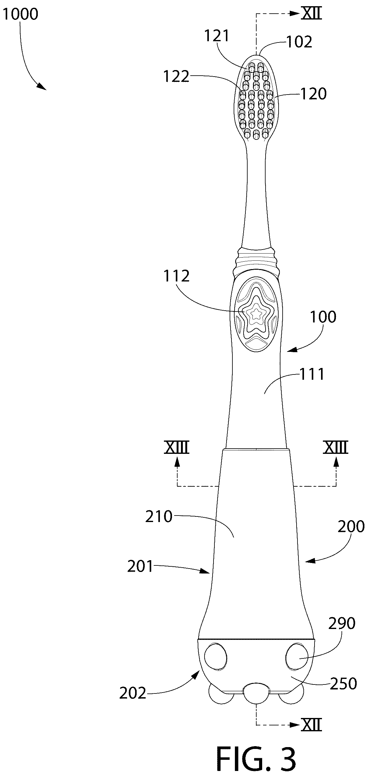 Patent US12324504 Figure 3 – Oral care system with a tracking attachment and method of assembling the same