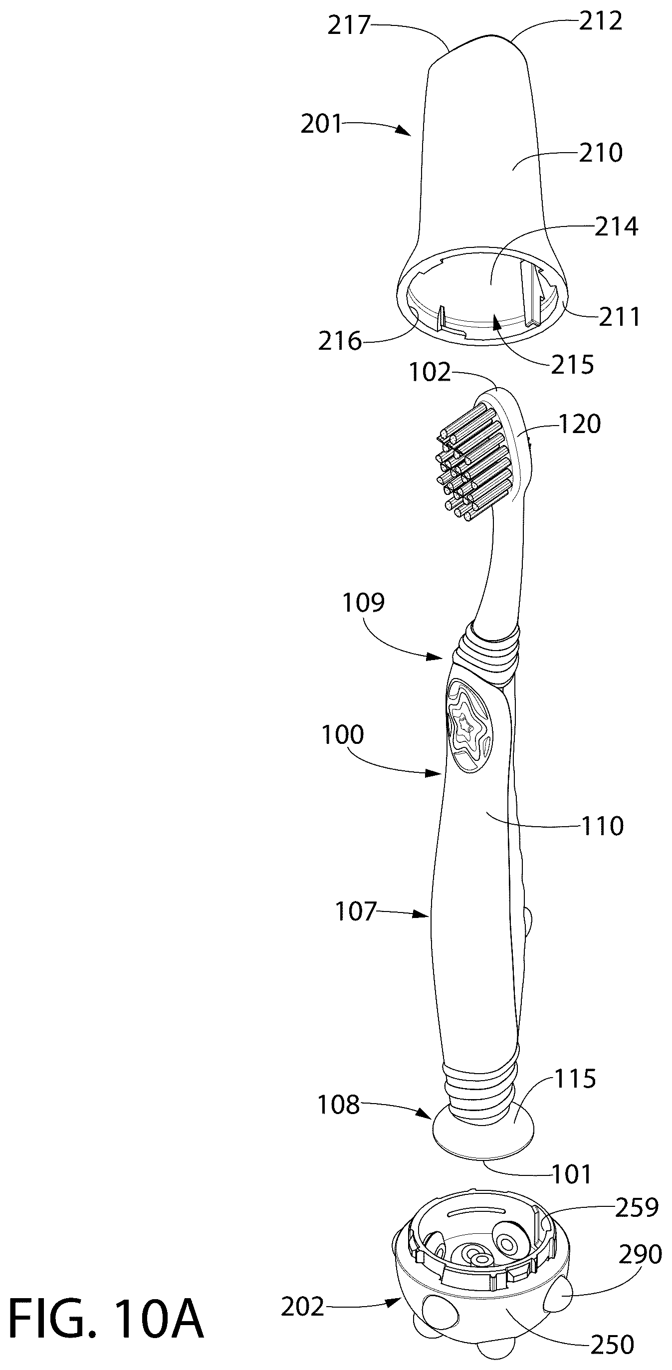 Patent US12324504 Figure 10 – Oral care system with a tracking attachment and method of assembling the same