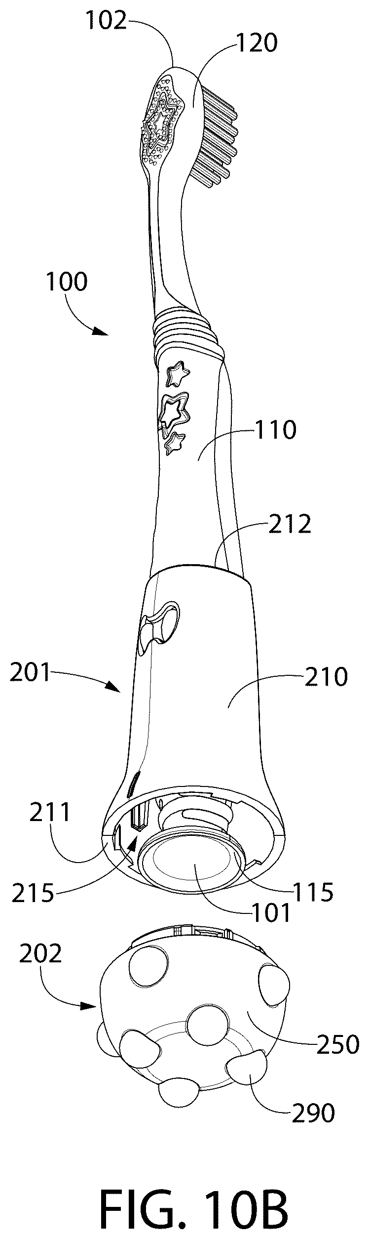 Patent US12324504 Figure 11 – Oral care system with a tracking attachment and method of assembling the same