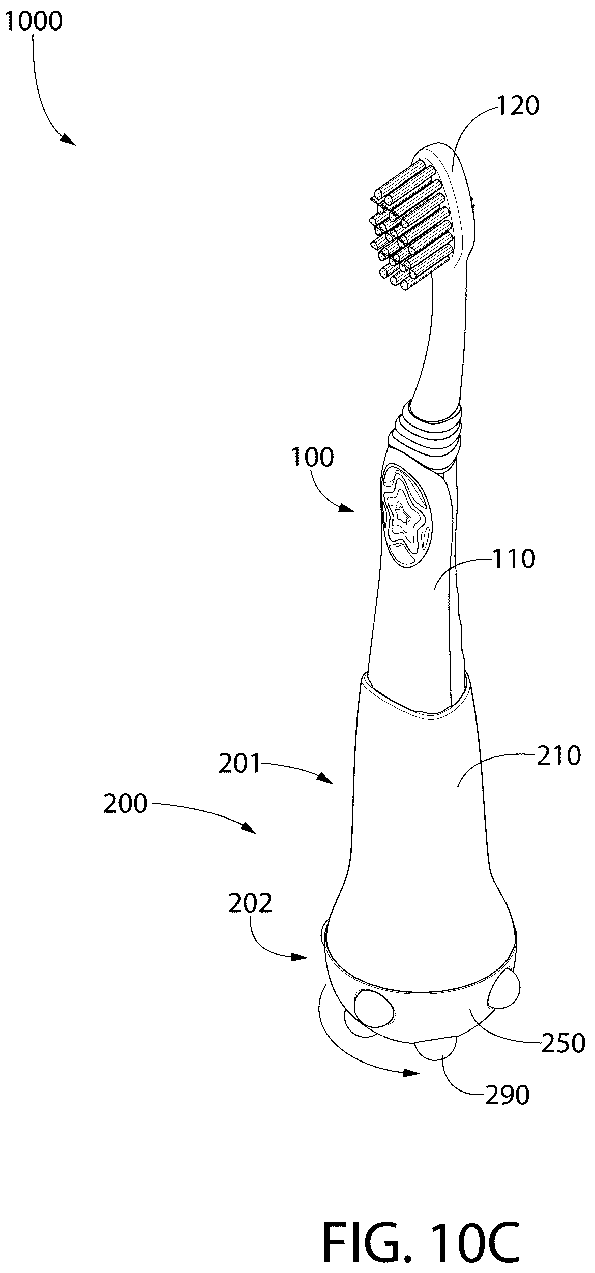 Patent US12324504 Figure 12 – Oral care system with a tracking attachment and method of assembling the same