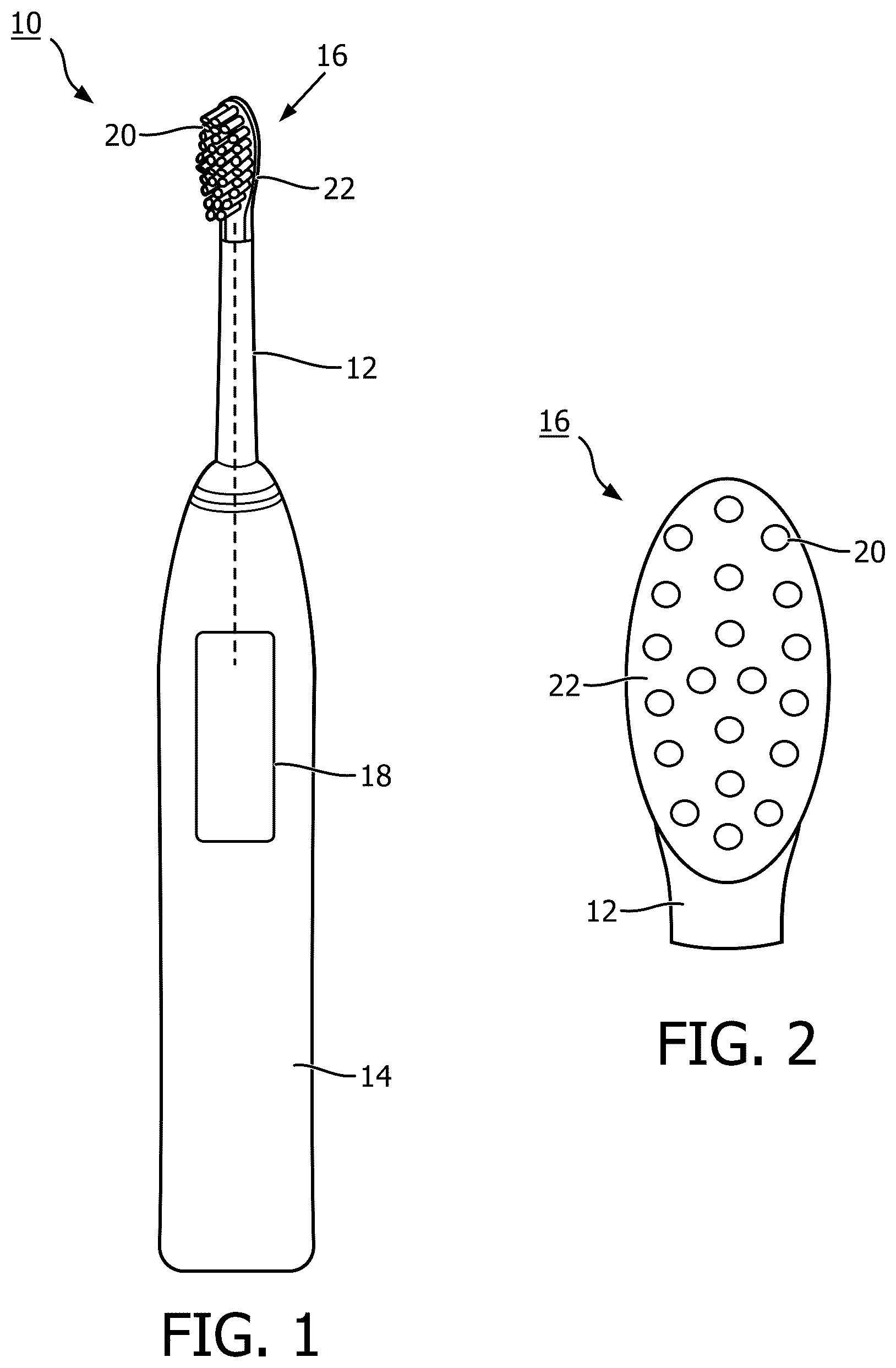 Patent US12324505 — Systems for determining brushing parameters in an electric toothbrush — Figure 1